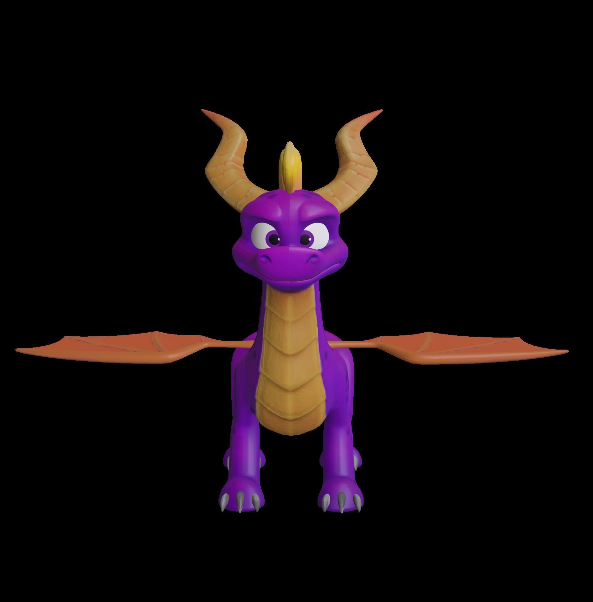 Spyro Dragon Crash on the Run Low-poly 3D model_6