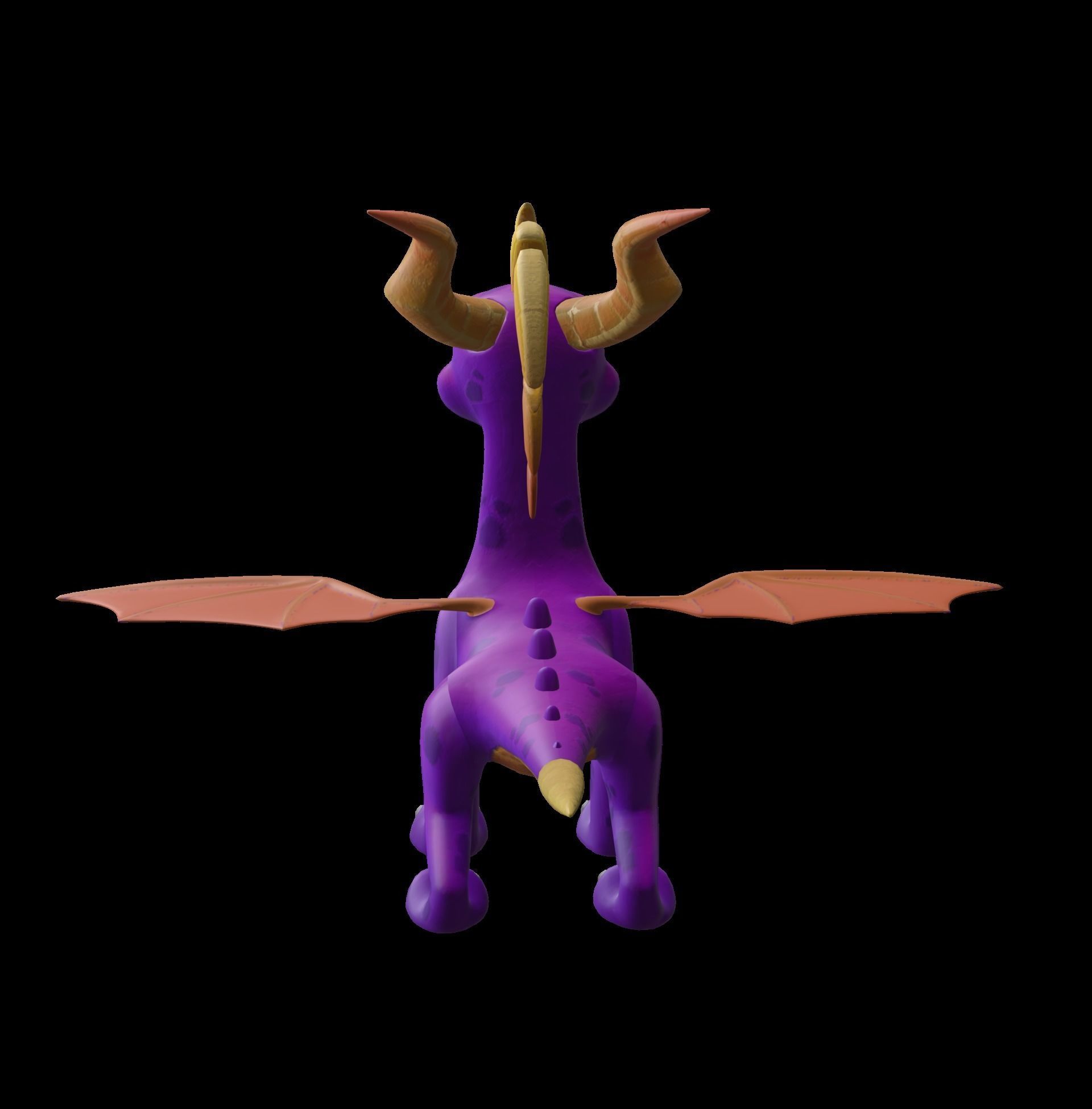 Spyro Dragon Crash on the Run Low-poly 3D model_19