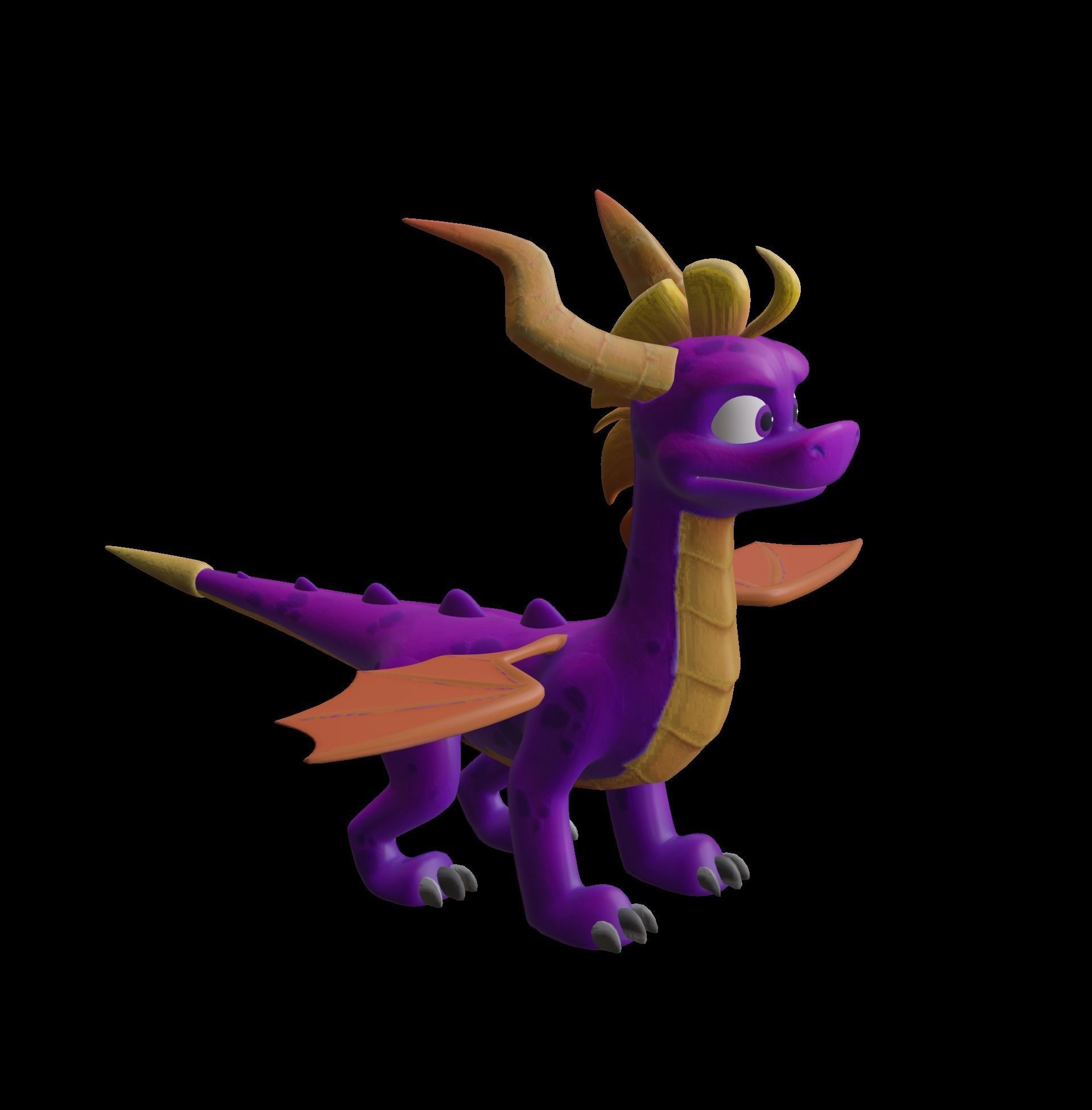 Spyro Dragon Crash on the Run Low-poly 3D model_51