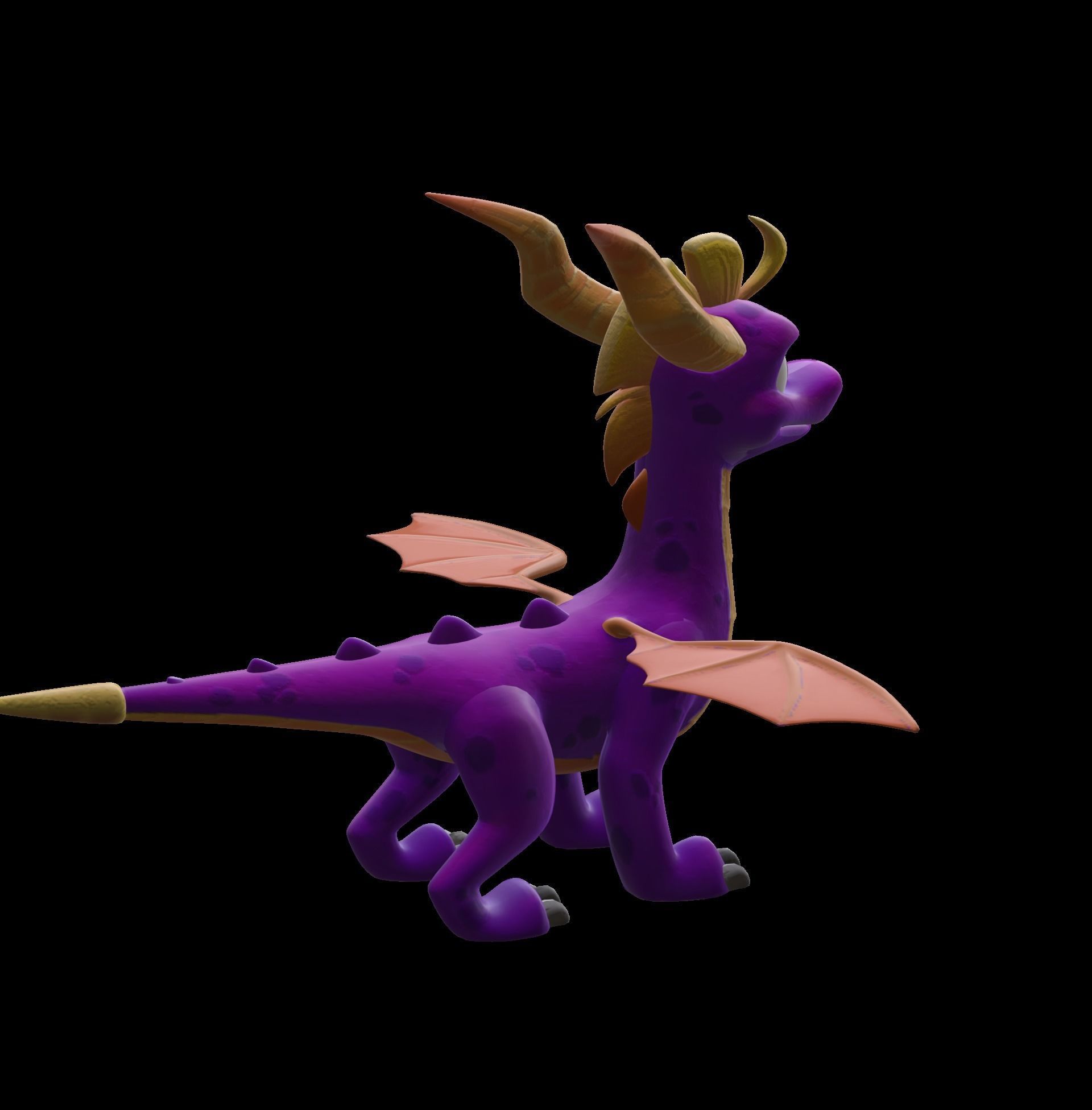 Spyro Dragon Crash on the Run Low-poly 3D model_49
