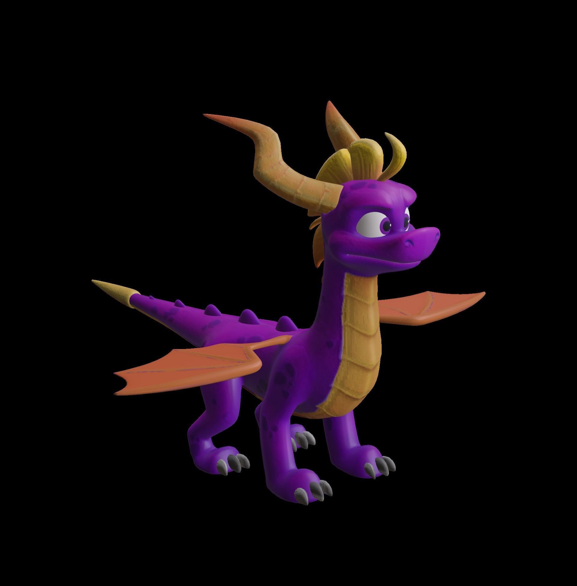Spyro Dragon Crash on the Run Low-poly 3D model_44