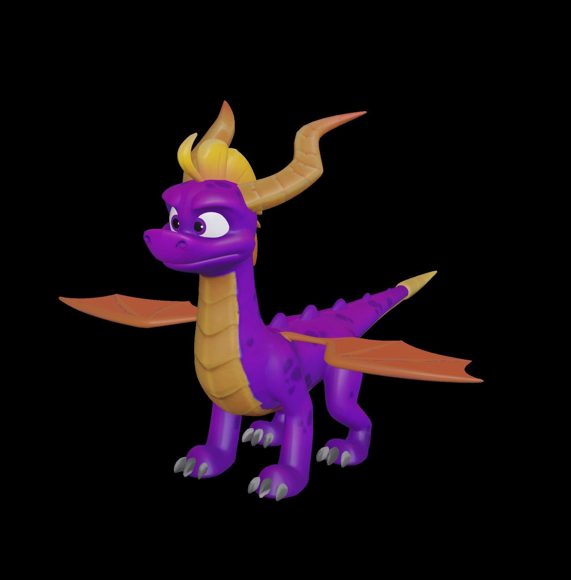 Spyro Dragon Crash on the Run Low-poly 3D model_11