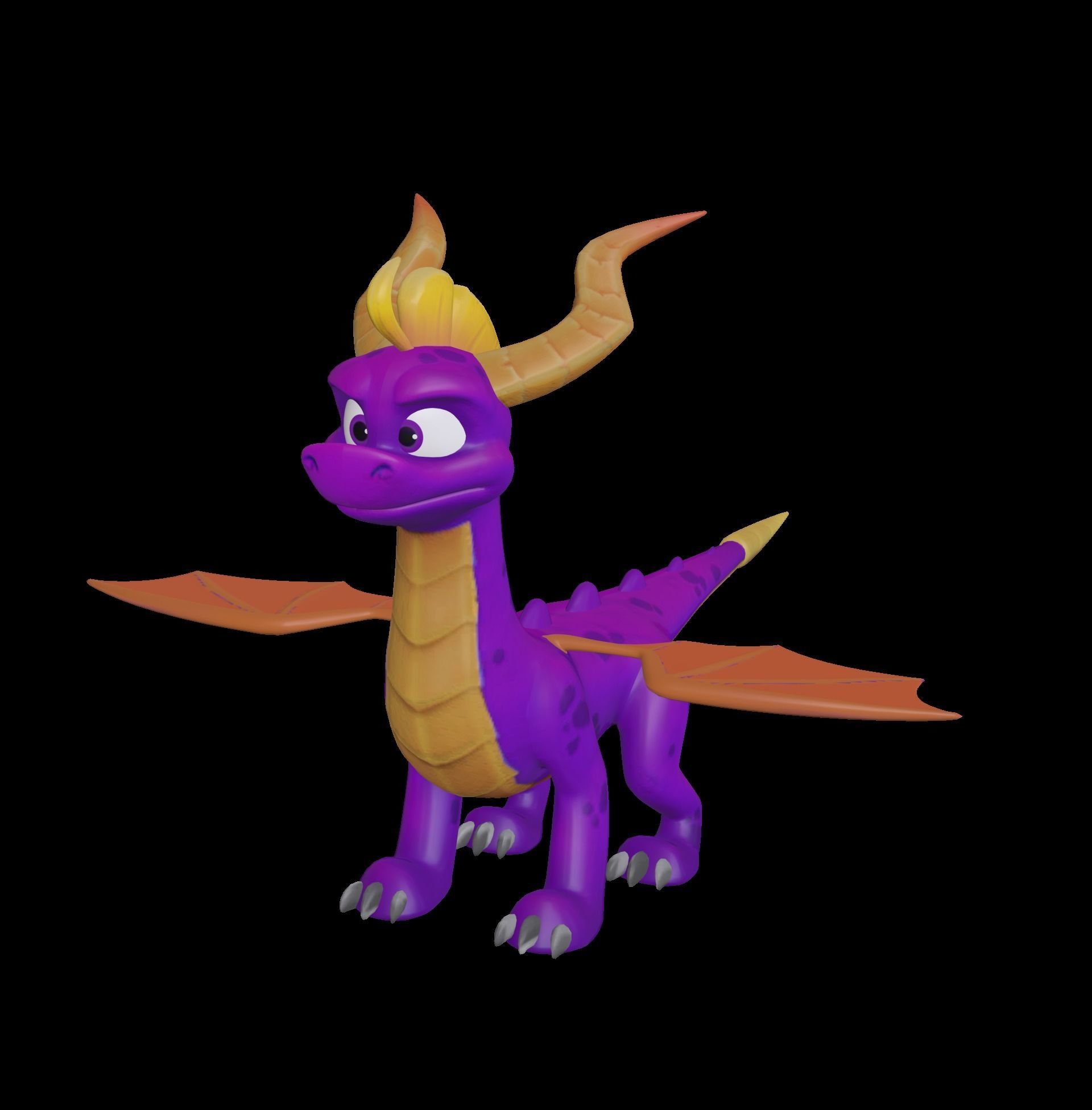 Spyro Dragon Crash on the Run Low-poly 3D model_12