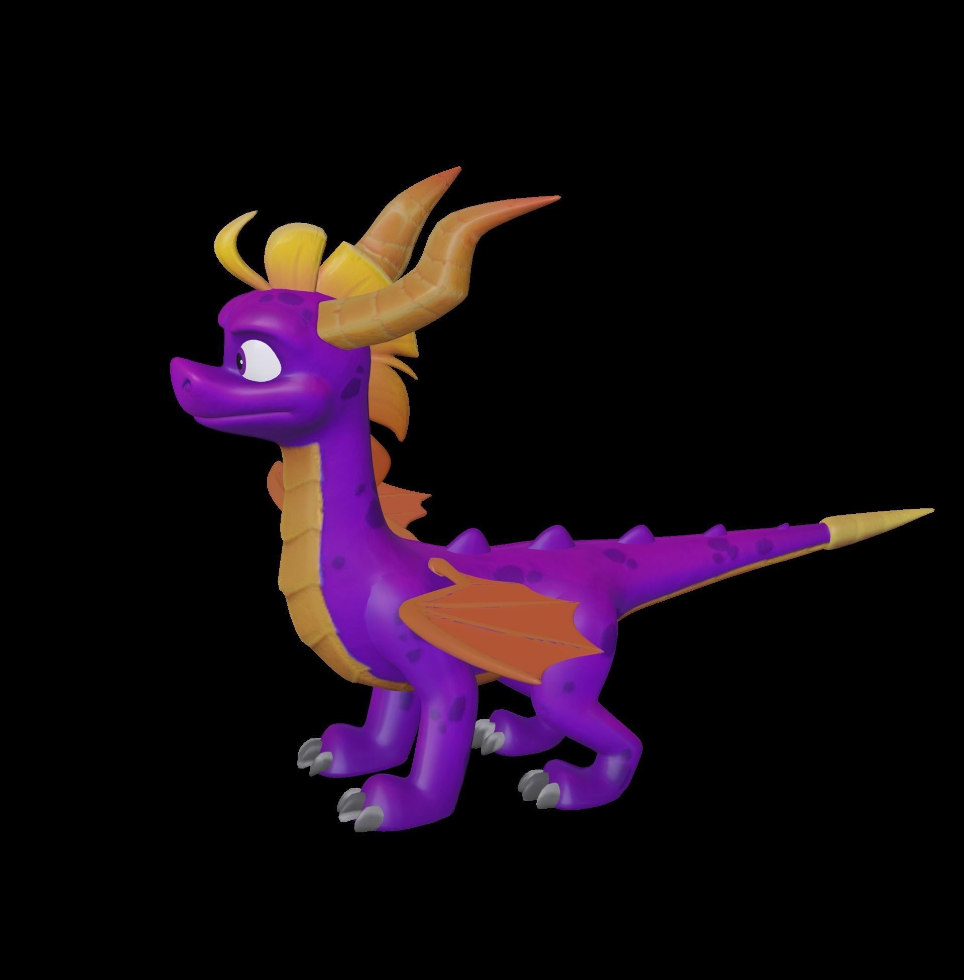 Spyro Dragon Crash on the Run Low-poly 3D model_32