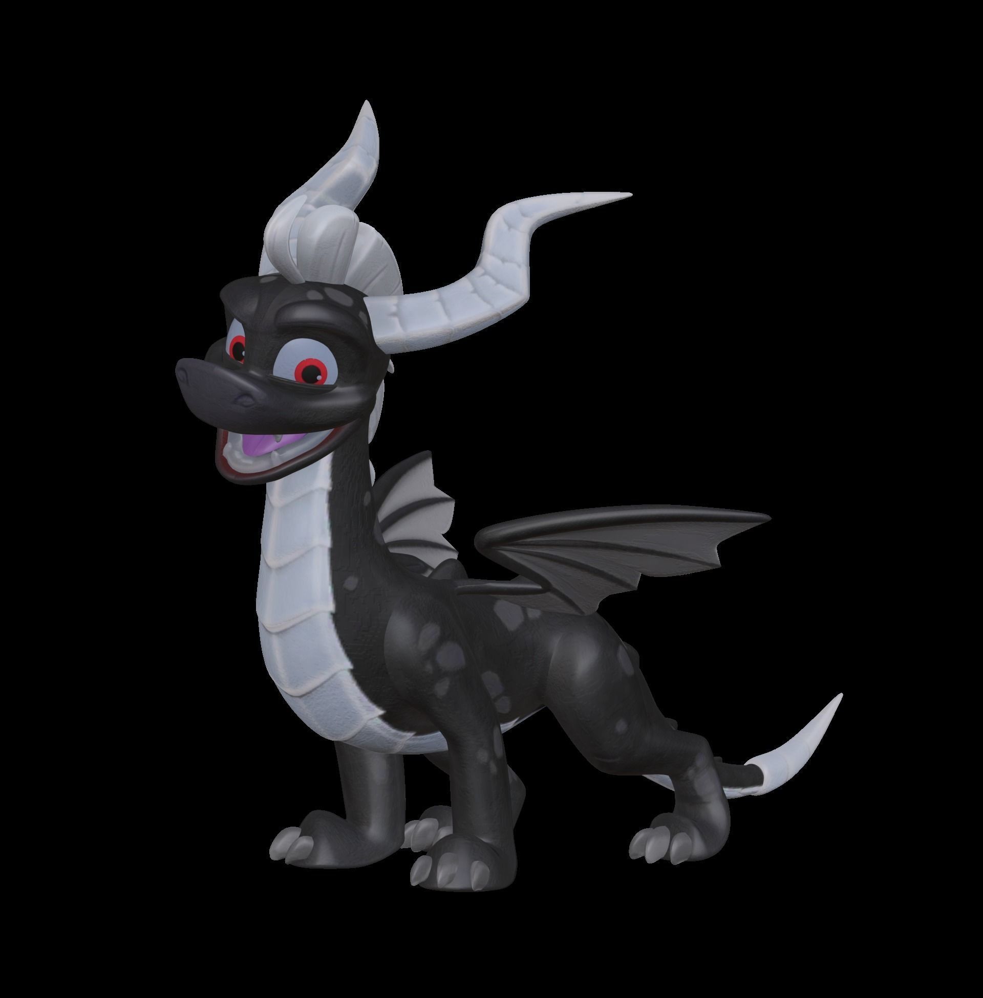 Spyro Dragon Crash on the Run Low-poly 3D model_1