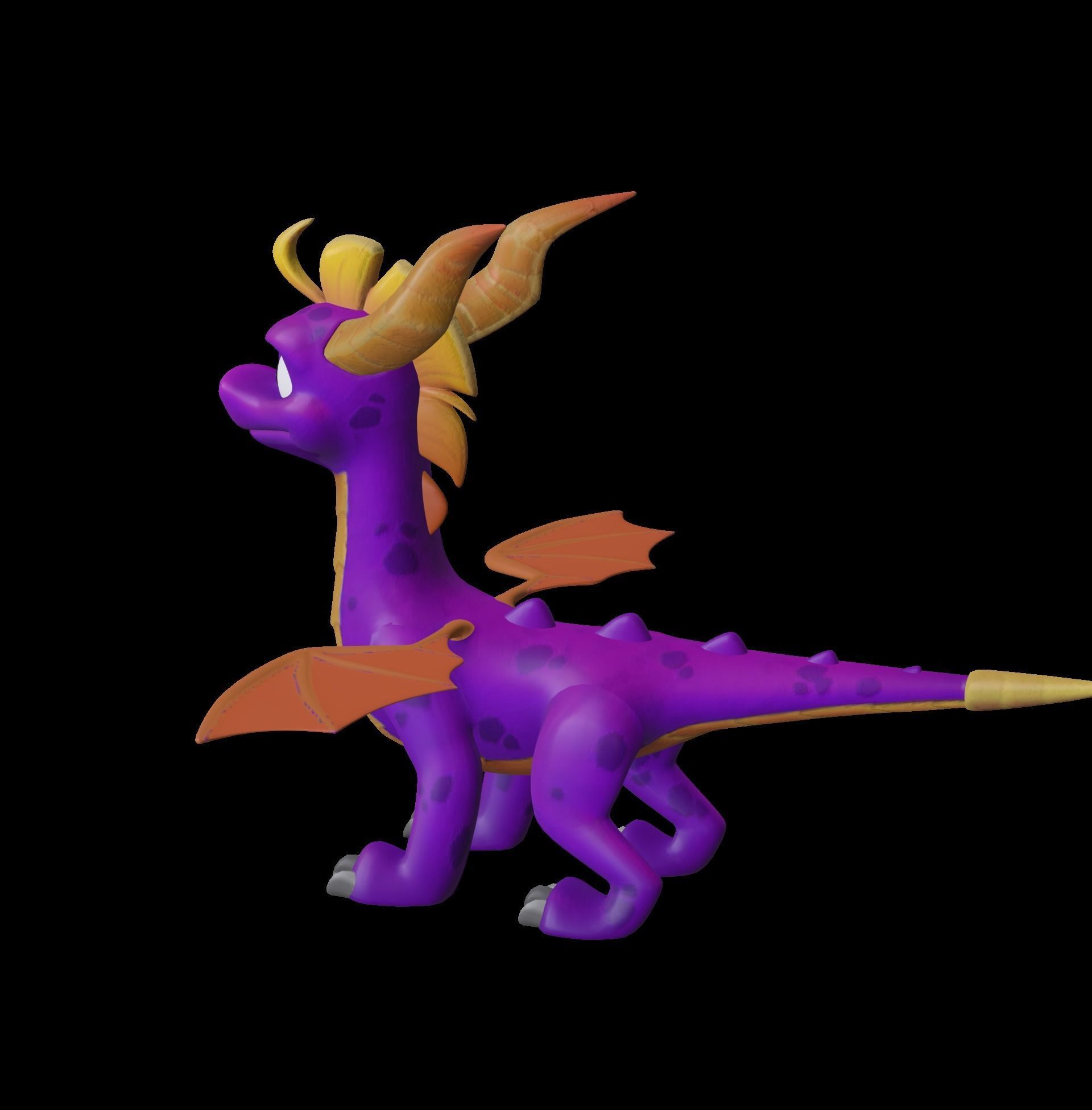 Spyro Dragon Crash on the Run Low-poly 3D model_31