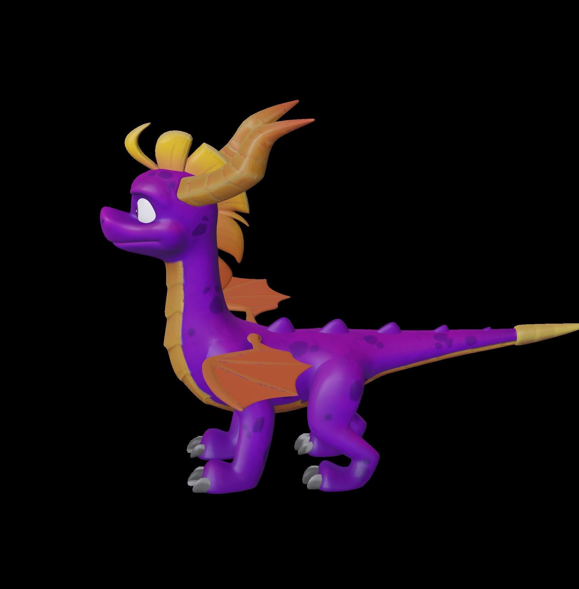 Spyro Dragon Crash on the Run Low-poly 3D model_28