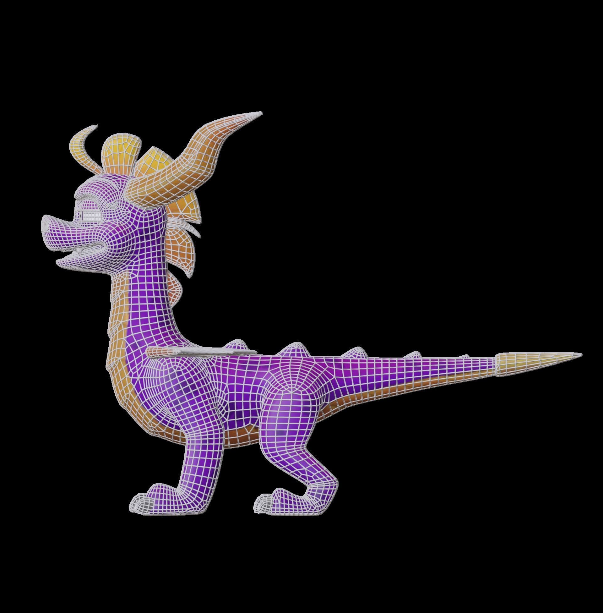 Spyro Dragon Crash on the Run Low-poly 3D model_3