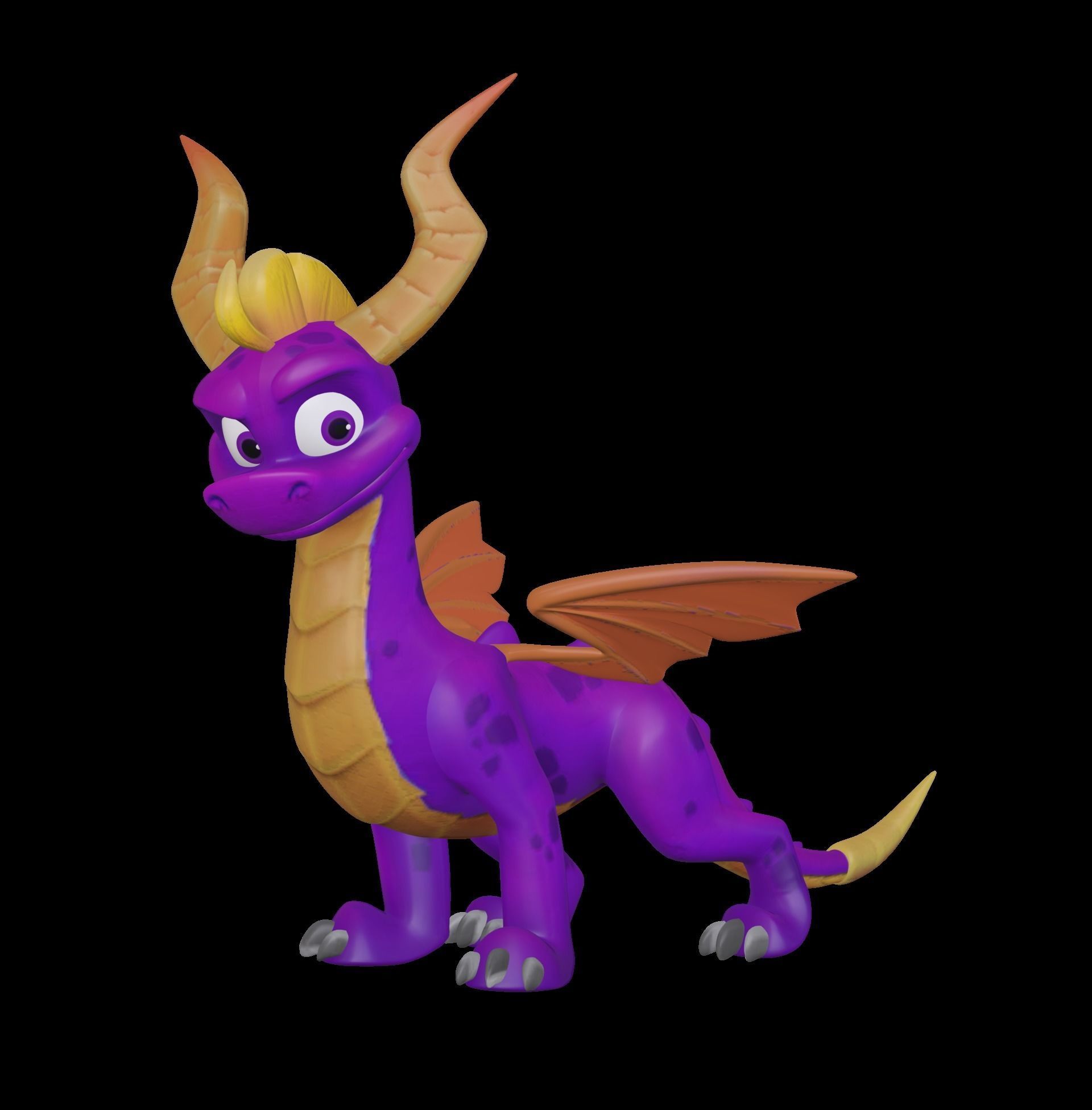 Spyro Dragon Crash on the Run Low-poly 3D model_2