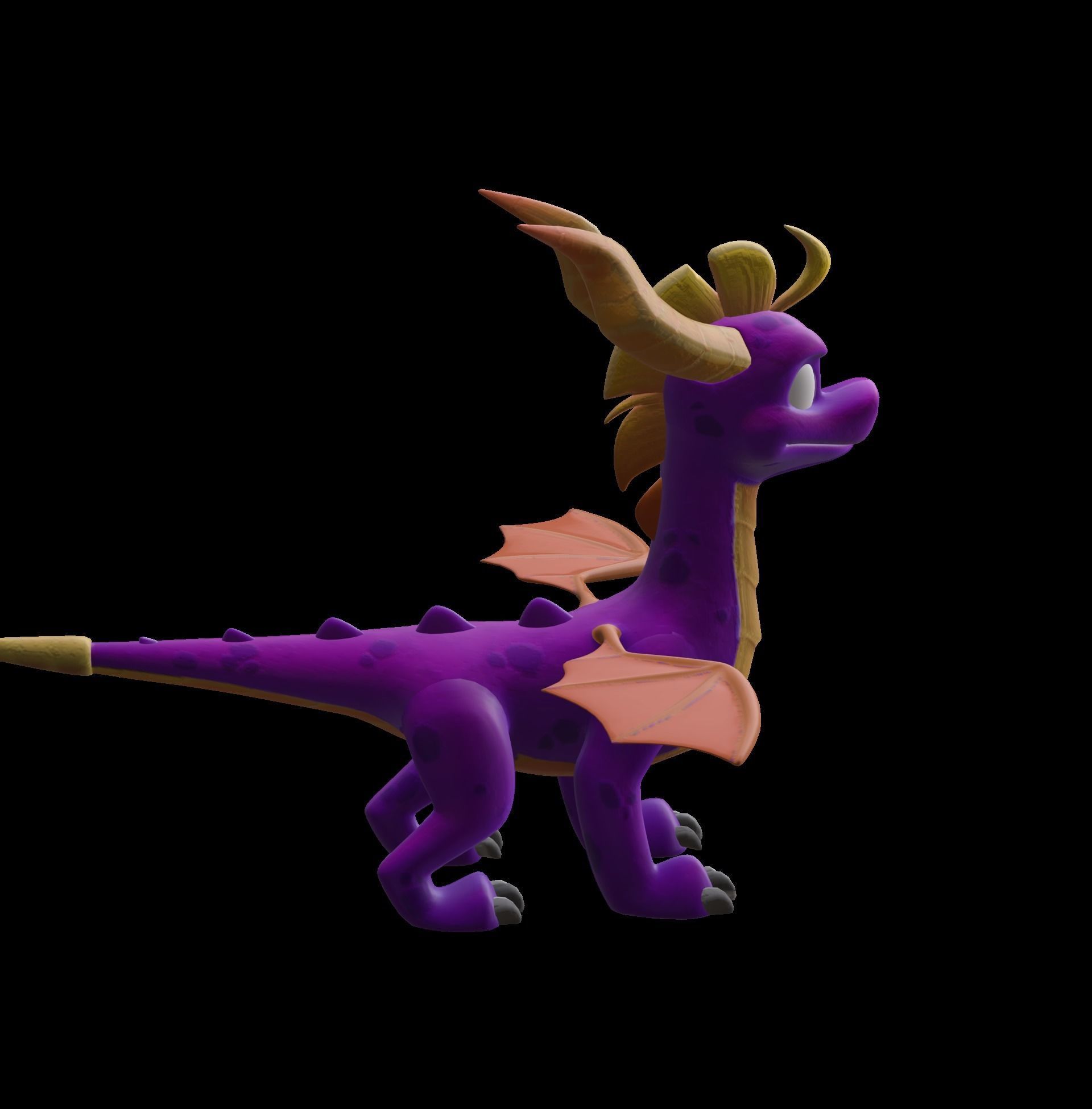 Spyro Dragon Crash on the Run Low-poly 3D model_47