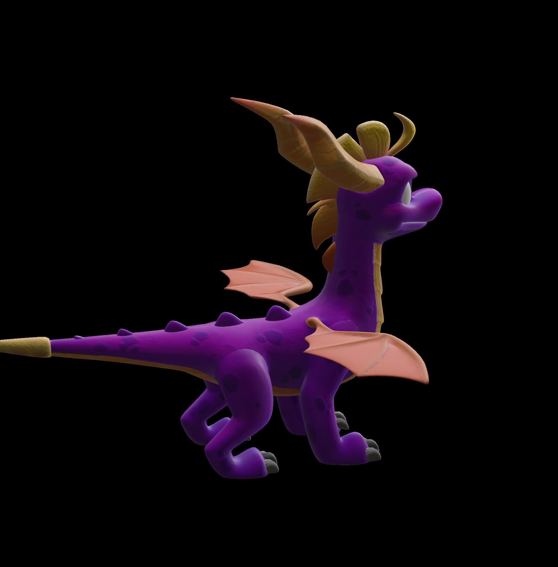 Spyro Dragon Crash on the Run Low-poly 3D model_48