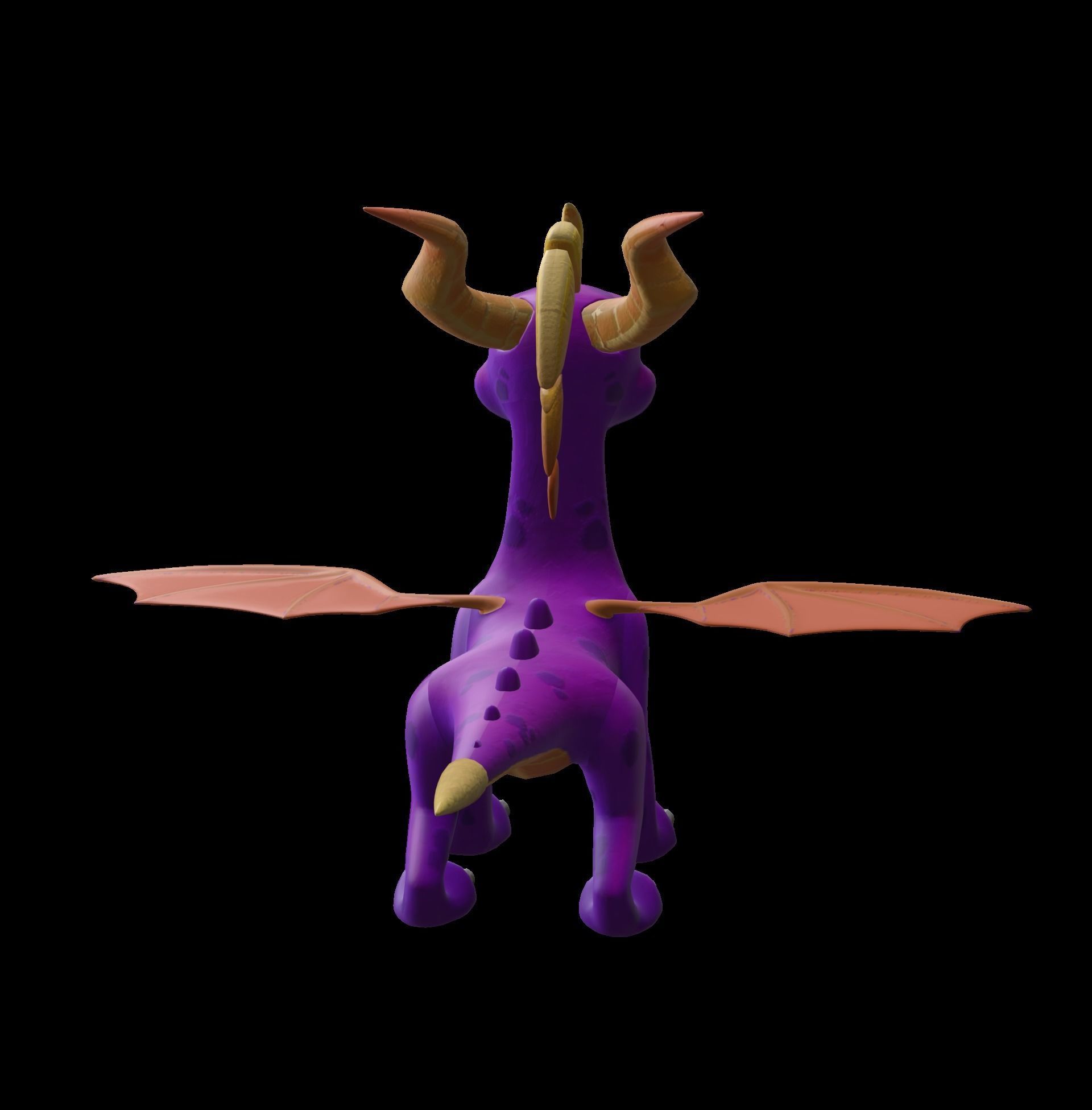 Spyro Dragon Crash on the Run Low-poly 3D model_13