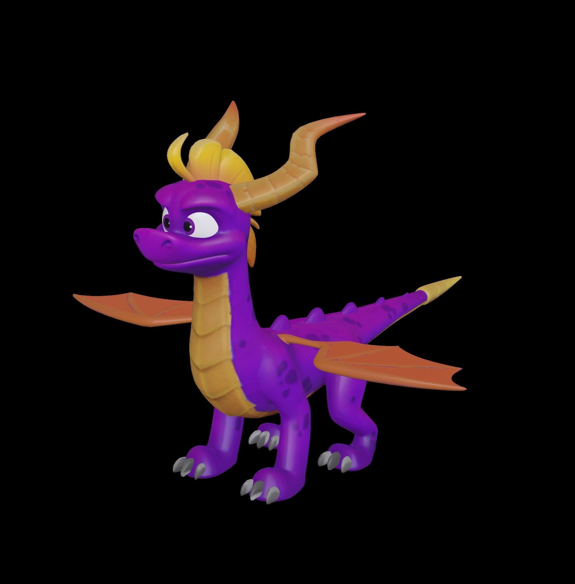 Spyro Dragon Crash on the Run Low-poly 3D model_15