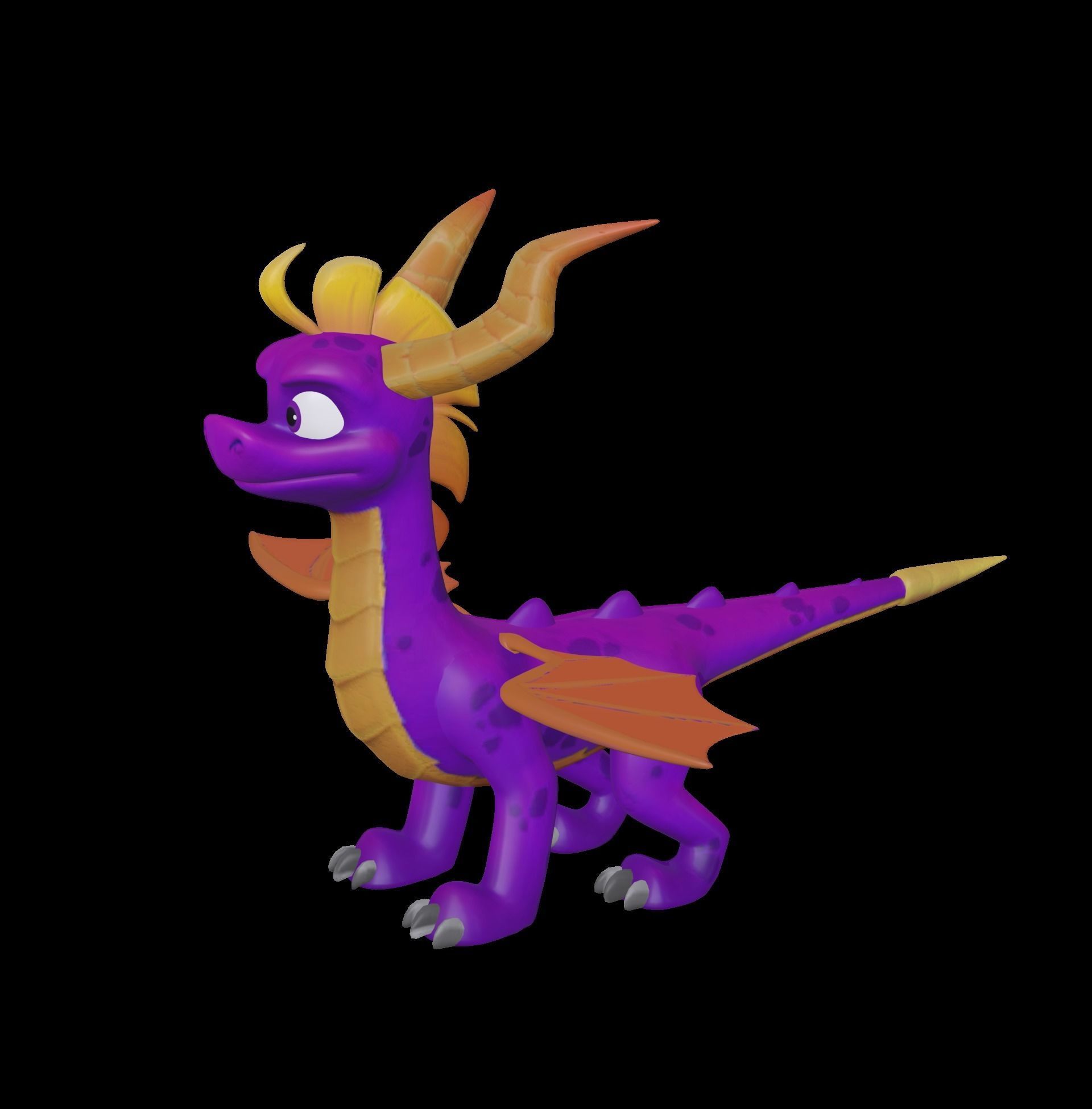 Spyro Dragon Crash on the Run Low-poly 3D model_36