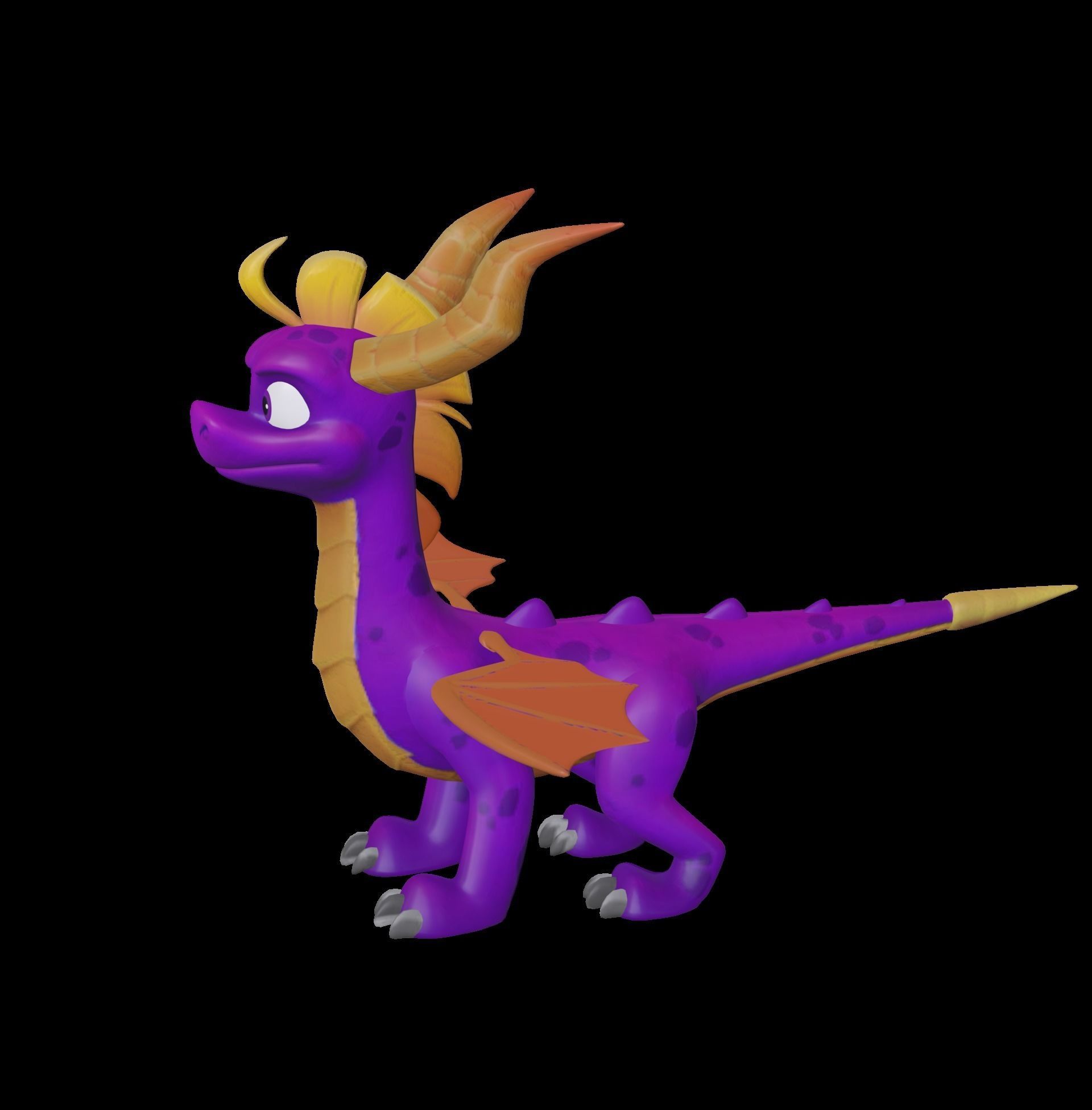 Spyro Dragon Crash on the Run Low-poly 3D model_30