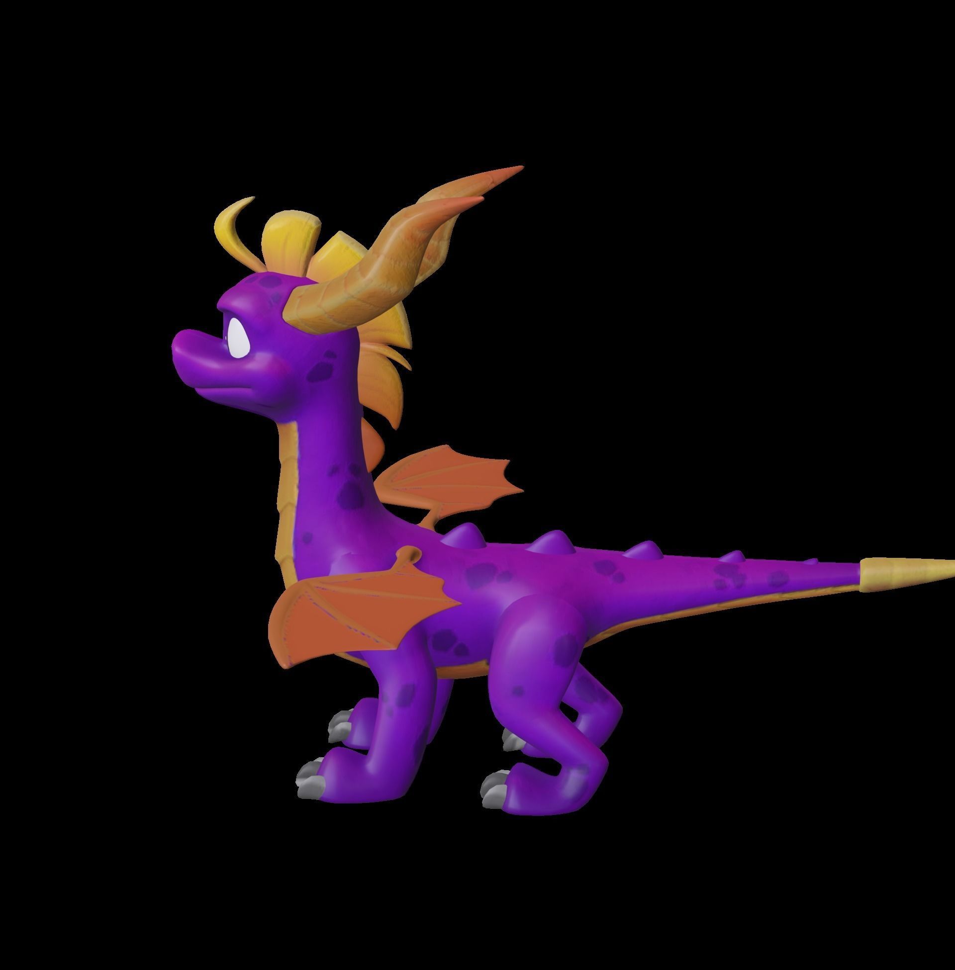 Spyro Dragon Crash on the Run Low-poly 3D model_26