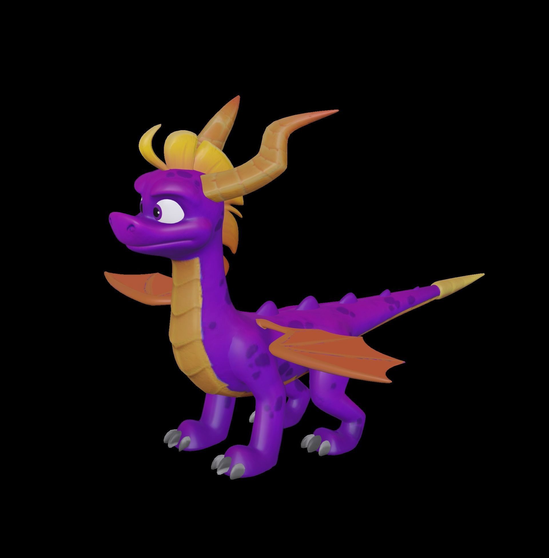 Spyro Dragon Crash on the Run Low-poly 3D model_40