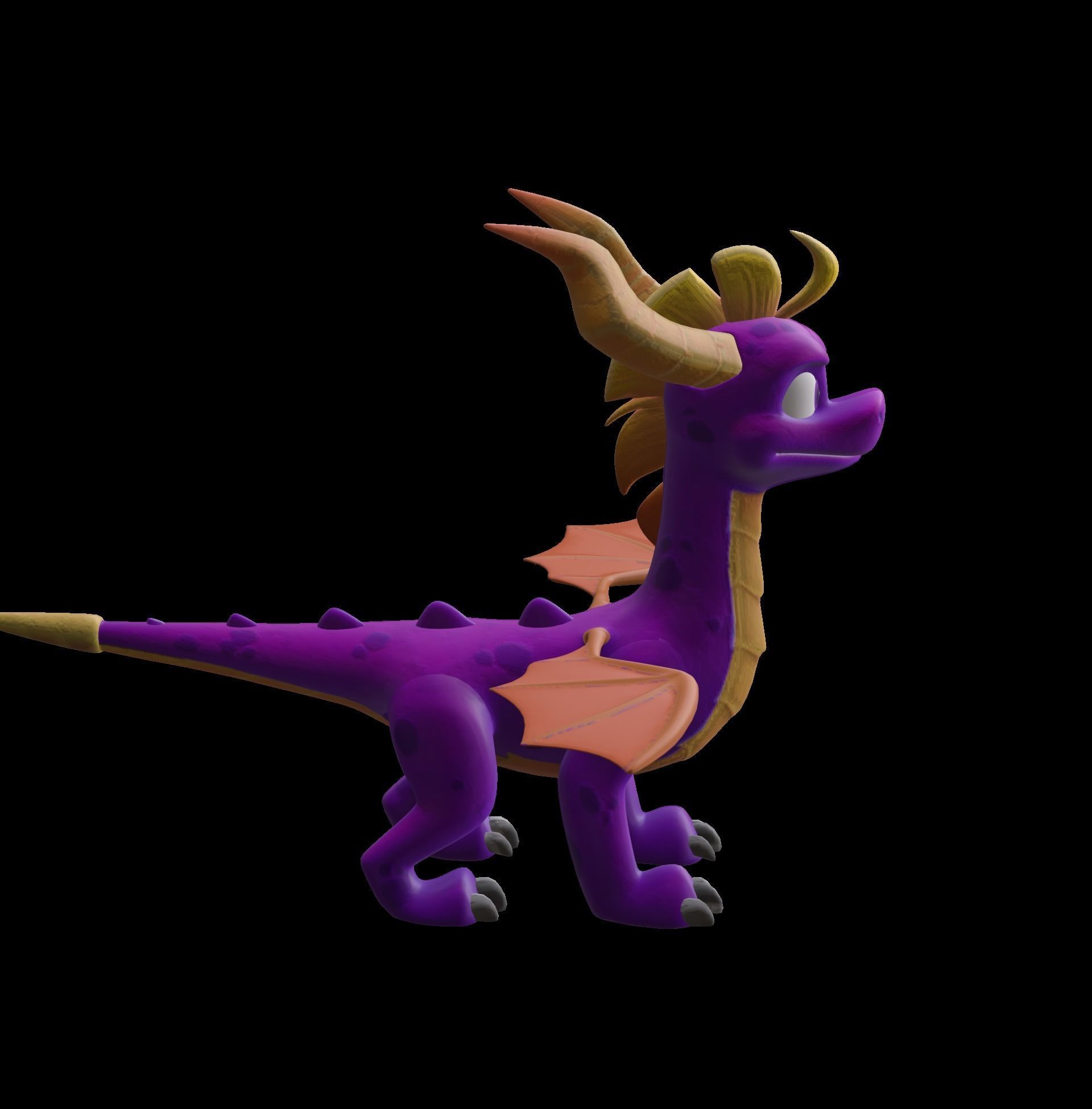 Spyro Dragon Crash on the Run Low-poly 3D model_46