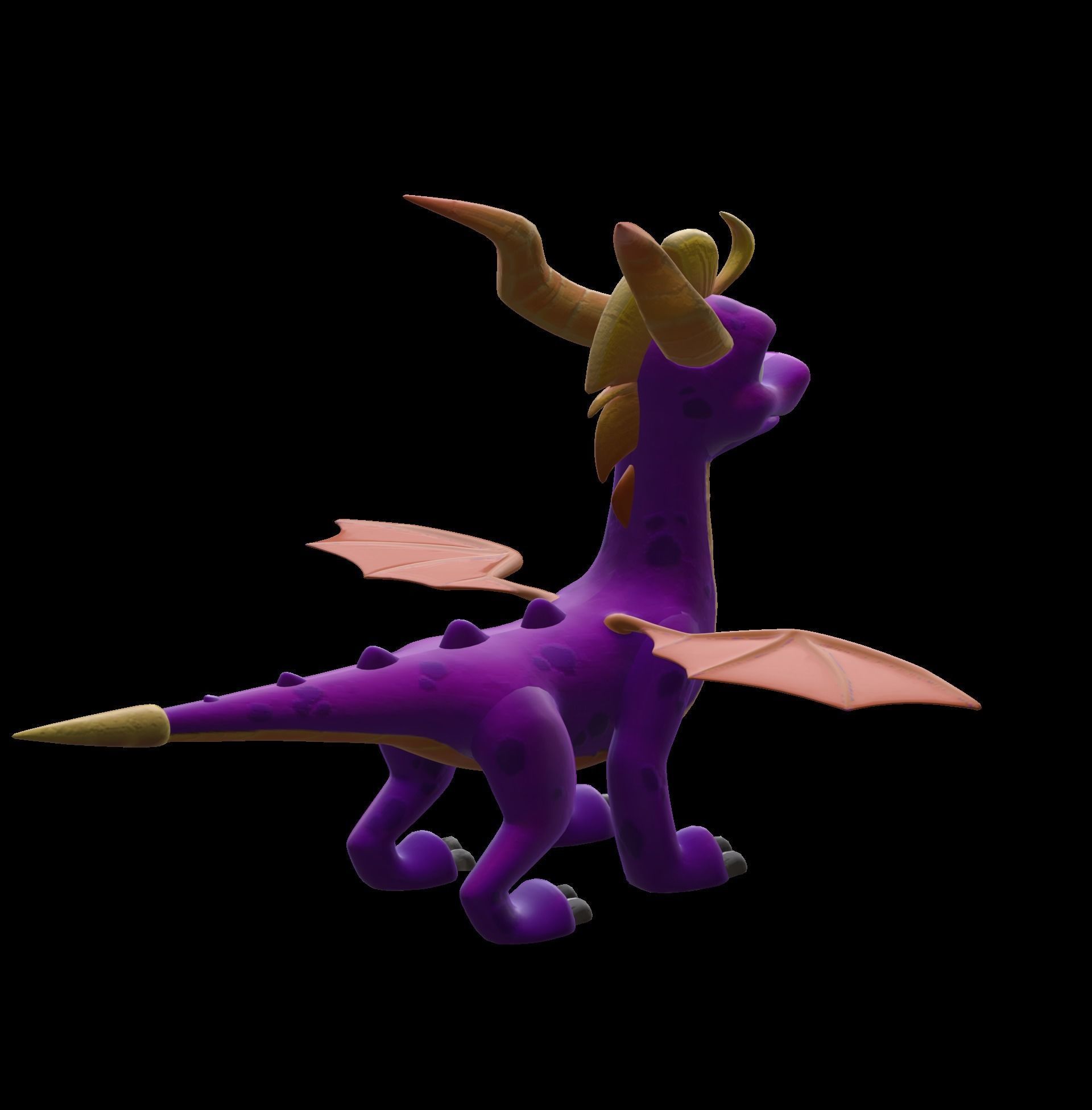 Spyro Dragon Crash on the Run Low-poly 3D model_50