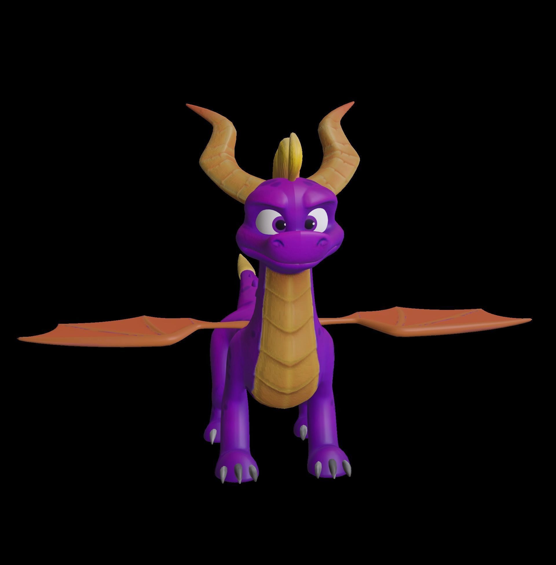 Spyro Dragon Crash on the Run Low-poly 3D model_18