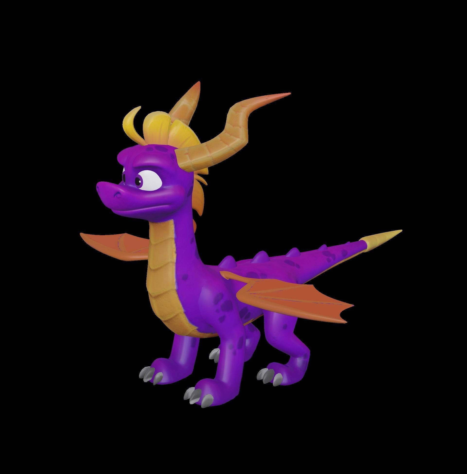 Spyro Dragon Crash on the Run Low-poly 3D model_41