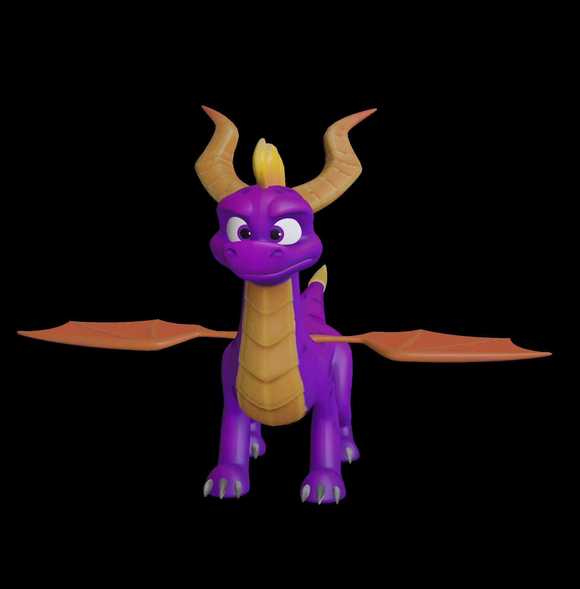 Spyro Dragon Crash on the Run Low-poly 3D model_7