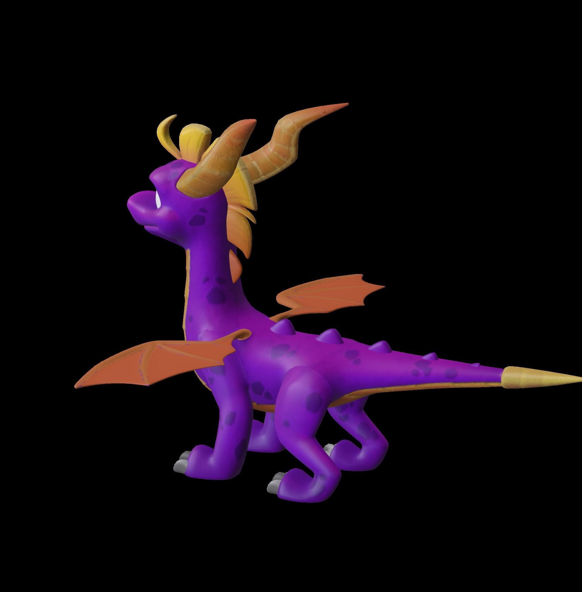Spyro Dragon Crash on the Run Low-poly 3D model_16