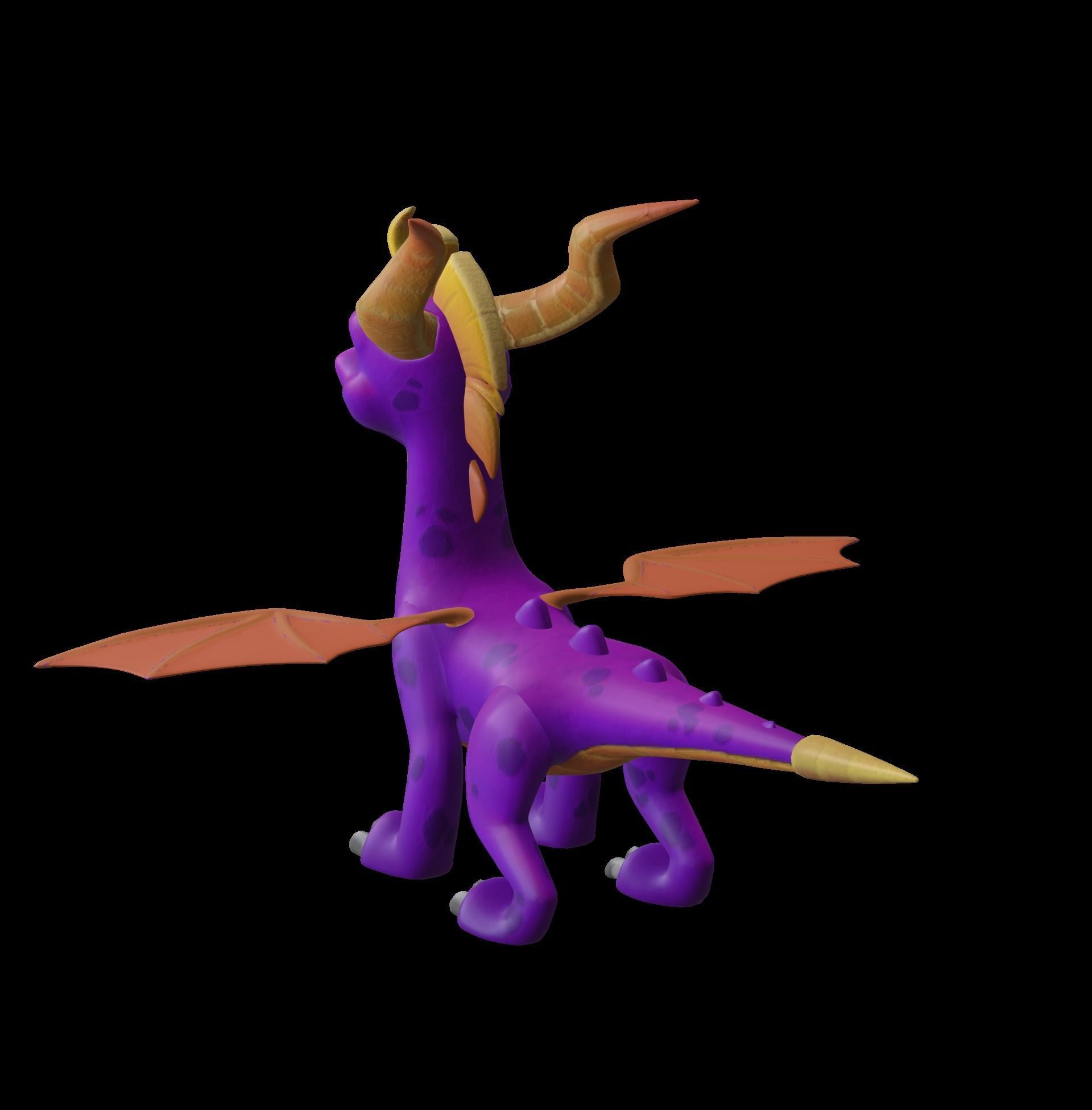 Spyro Dragon Crash on the Run Low-poly 3D model_8
