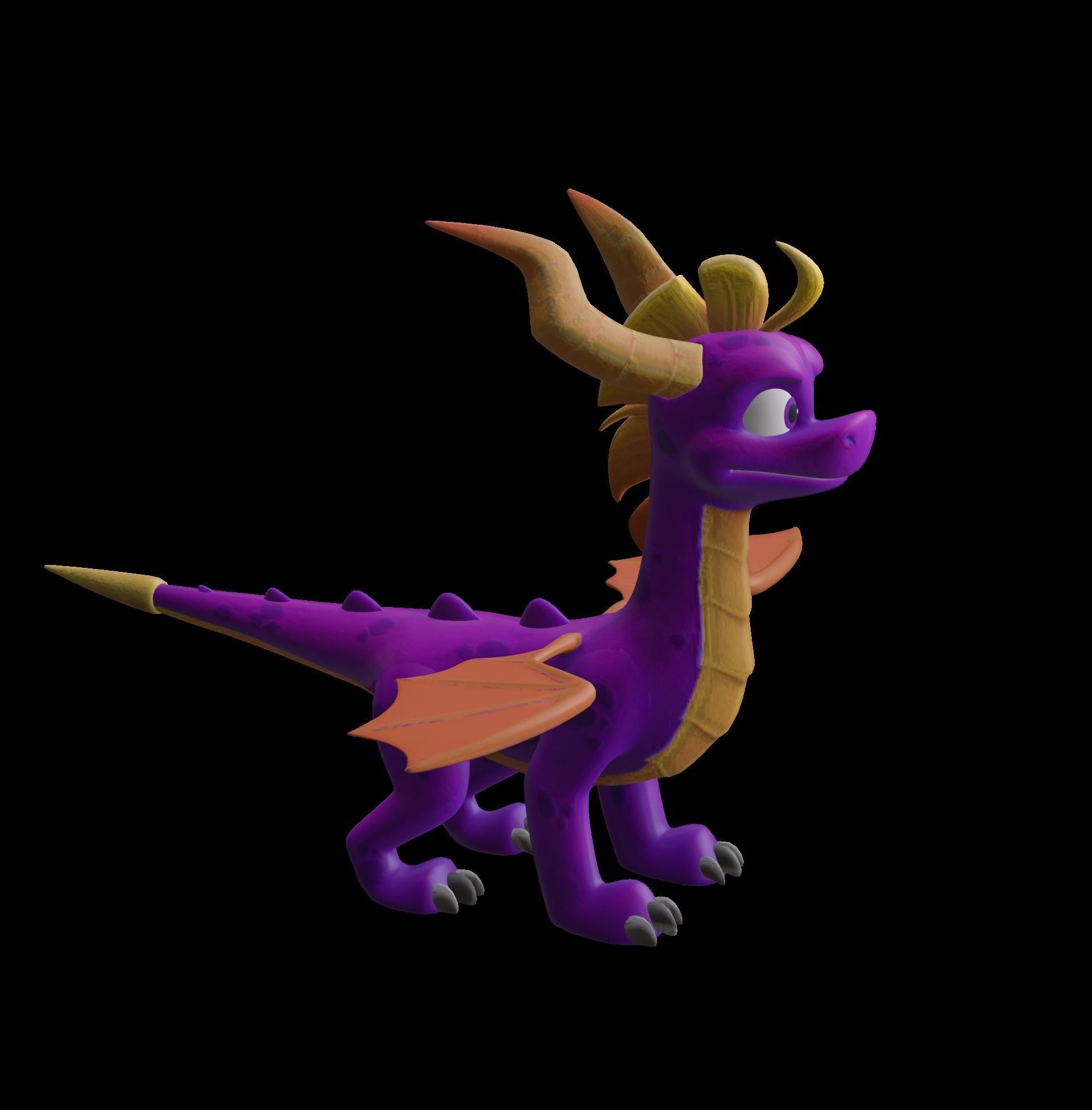 Spyro Dragon Crash on the Run Low-poly 3D model_52