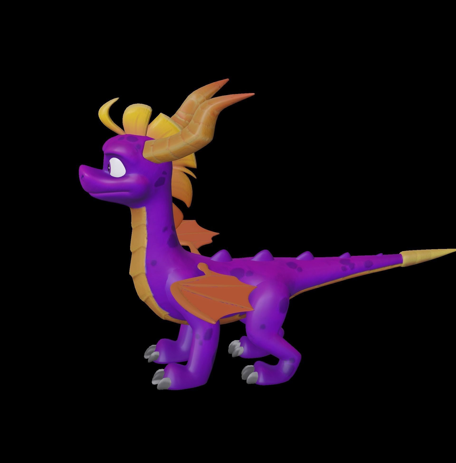 Spyro Dragon Crash on the Run Low-poly 3D model_29