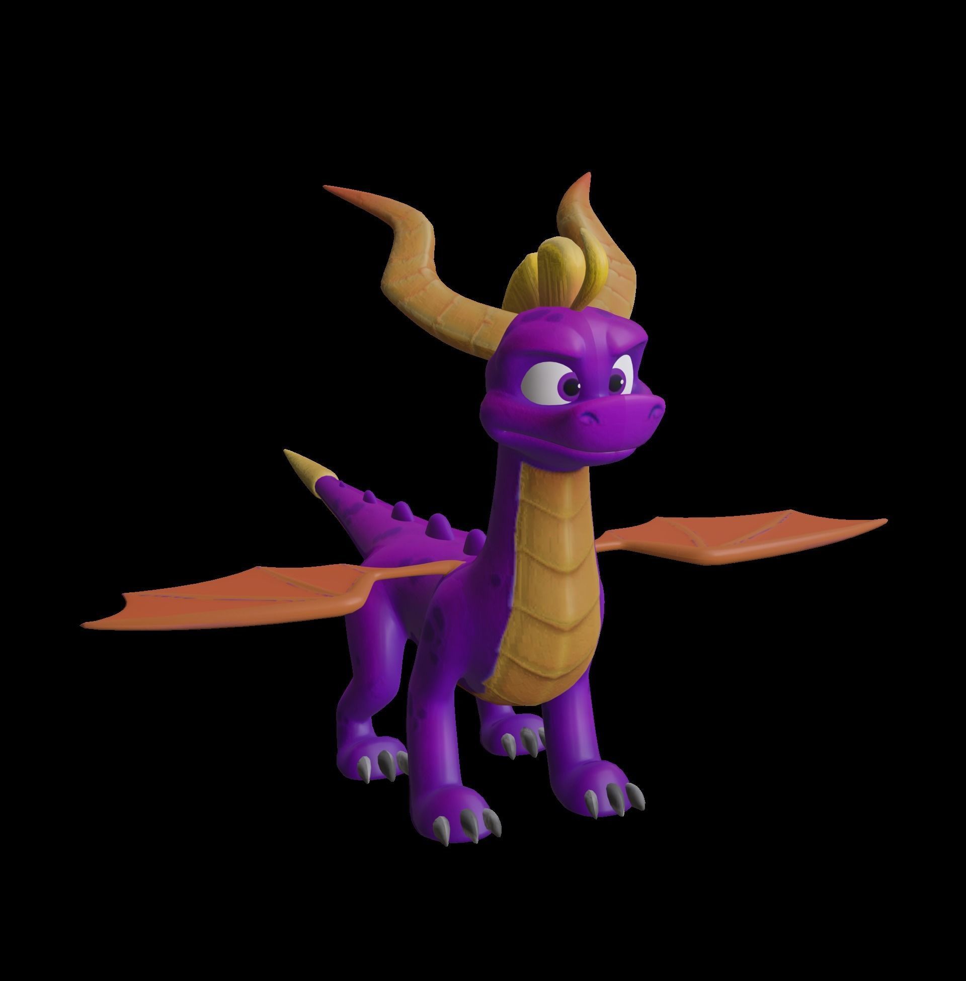 Spyro Dragon Crash on the Run Low-poly 3D model_42