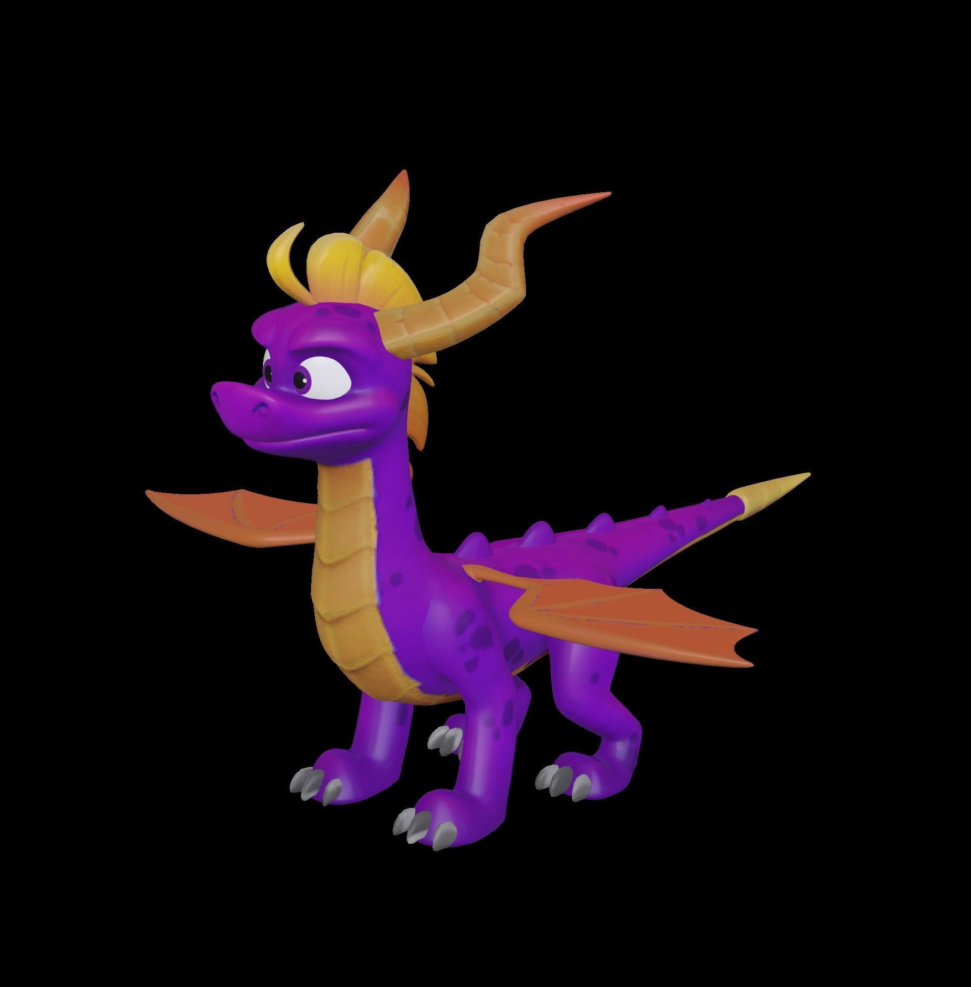 Spyro Dragon Crash on the Run Low-poly 3D model_43