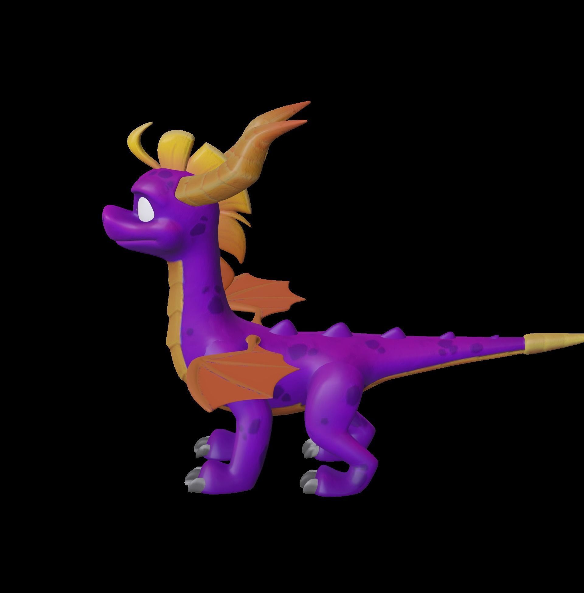 Spyro Dragon Crash on the Run Low-poly 3D model_27