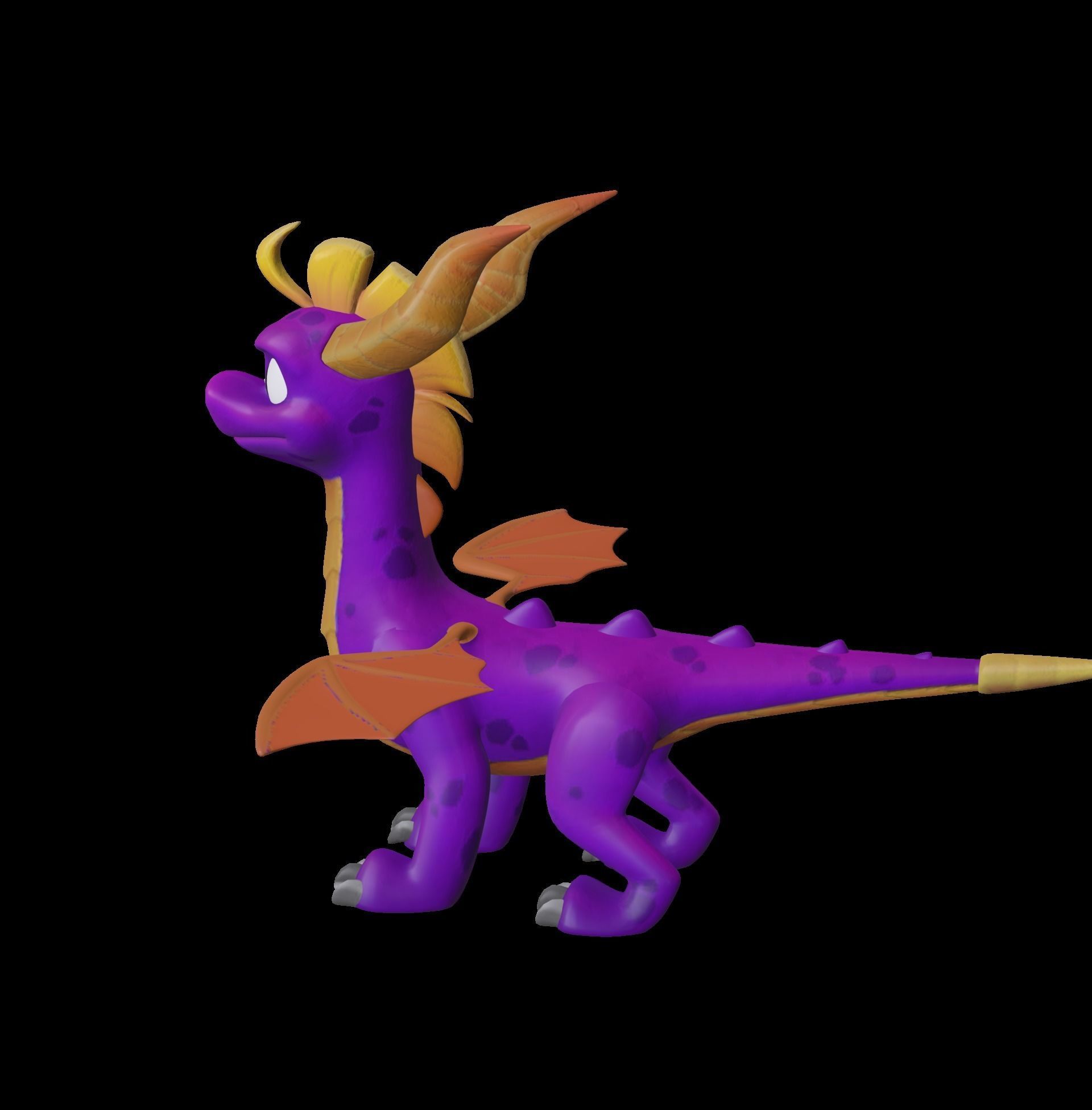 Spyro Dragon Crash on the Run Low-poly 3D model_24