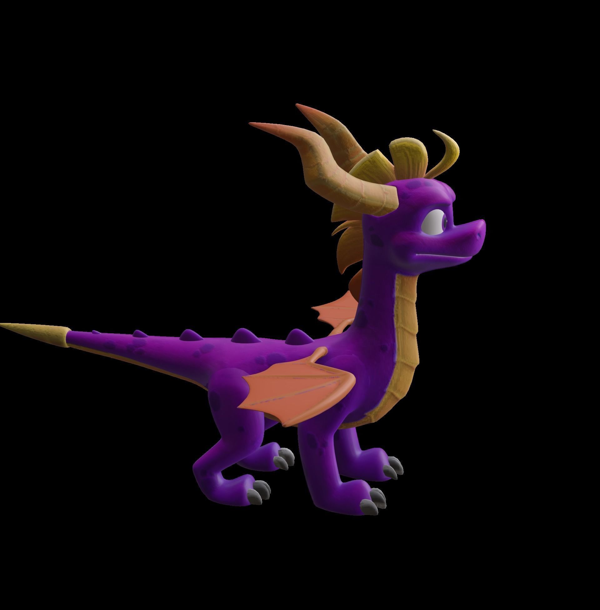 Spyro Dragon Crash on the Run Low-poly 3D model_53