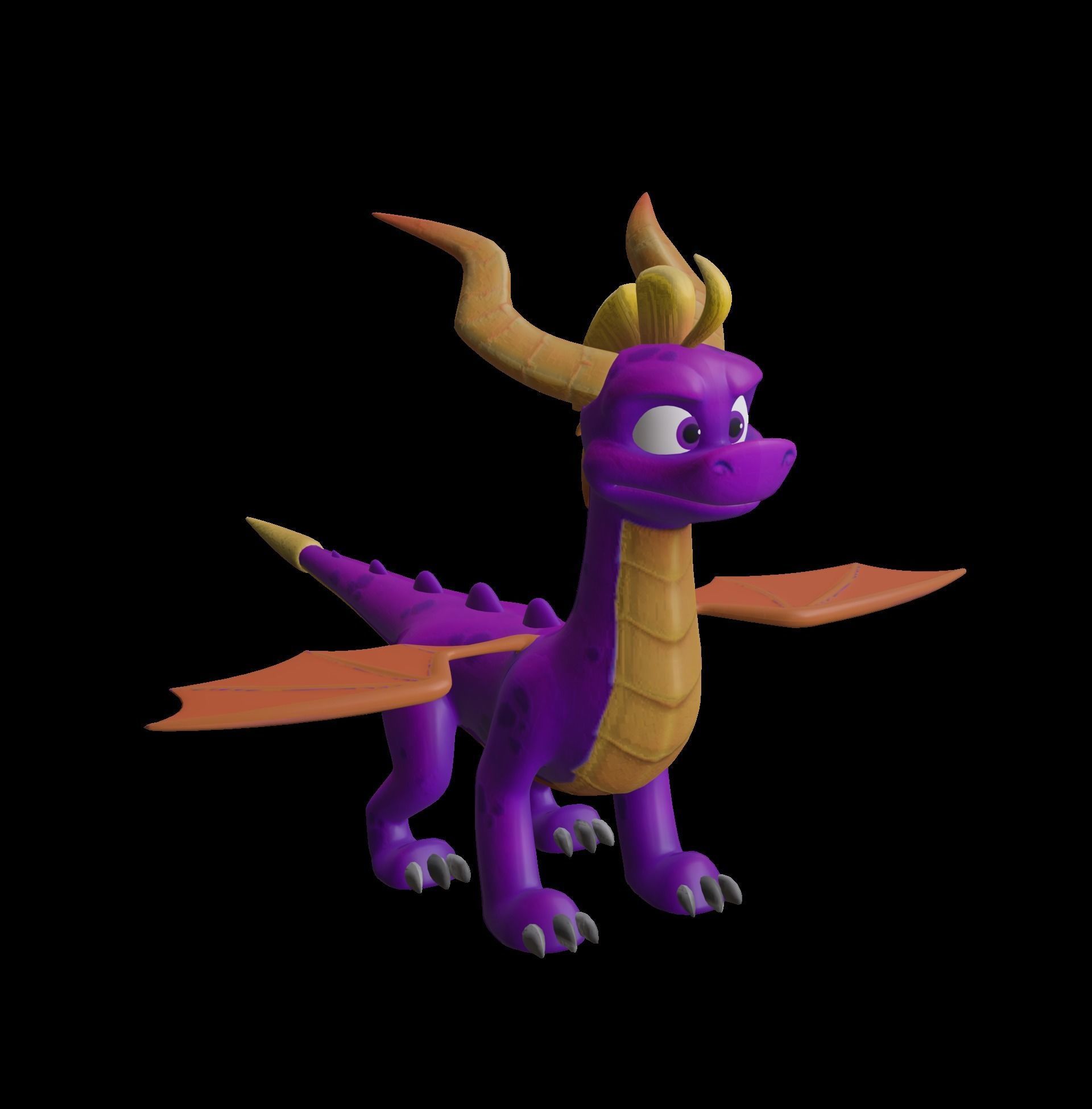 Spyro Dragon Crash on the Run Low-poly 3D model_45