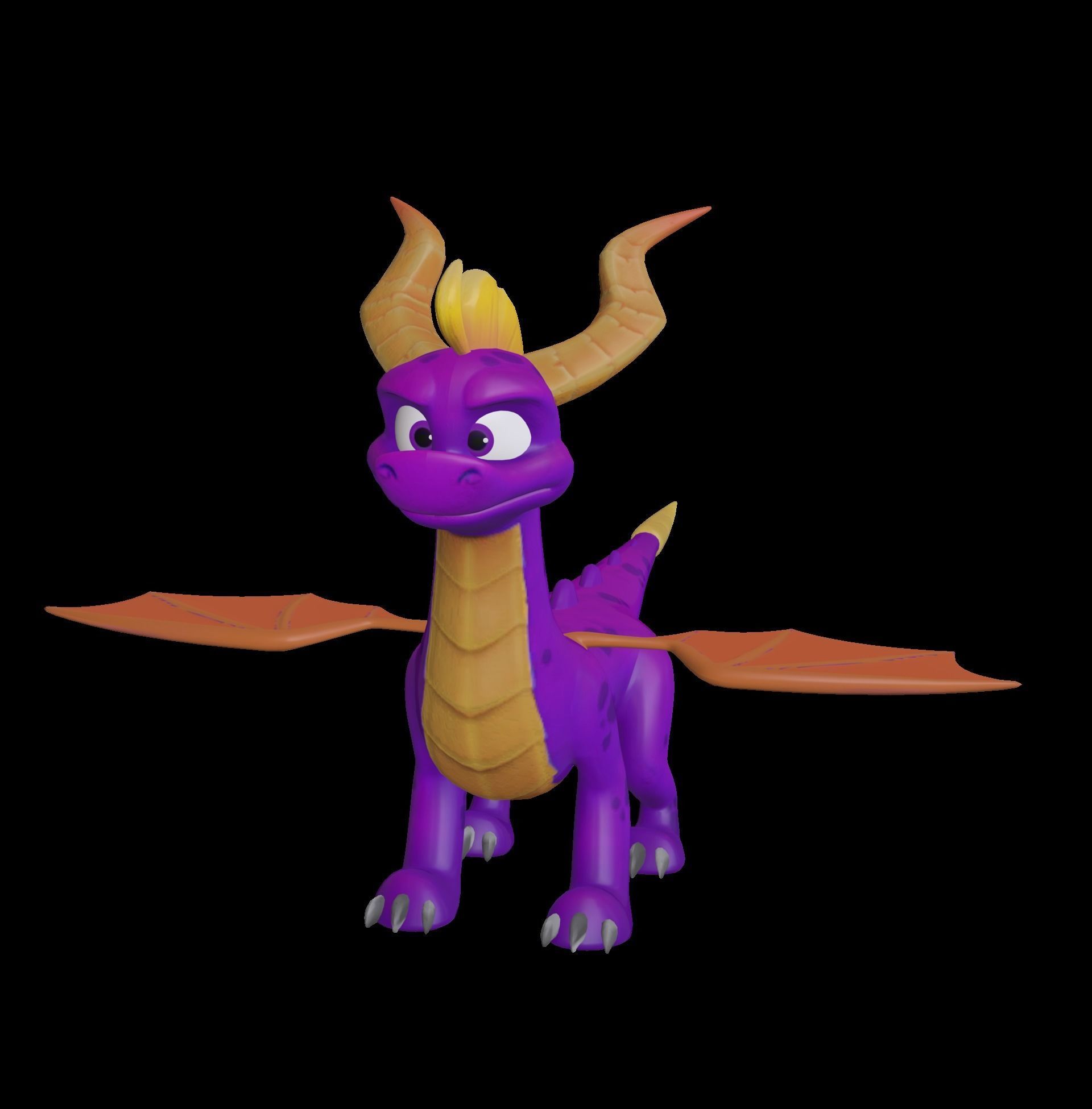 Spyro Dragon Crash on the Run Low-poly 3D model_23