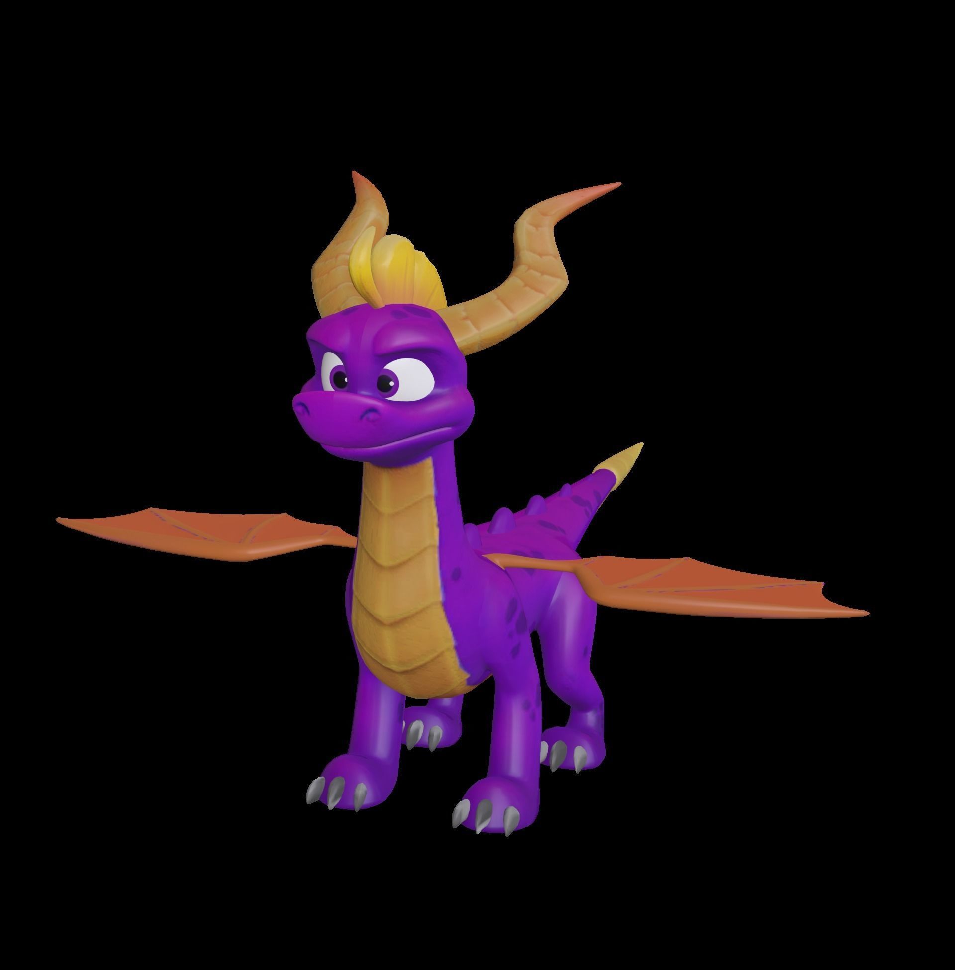 Spyro Dragon Crash on the Run Low-poly 3D model_25