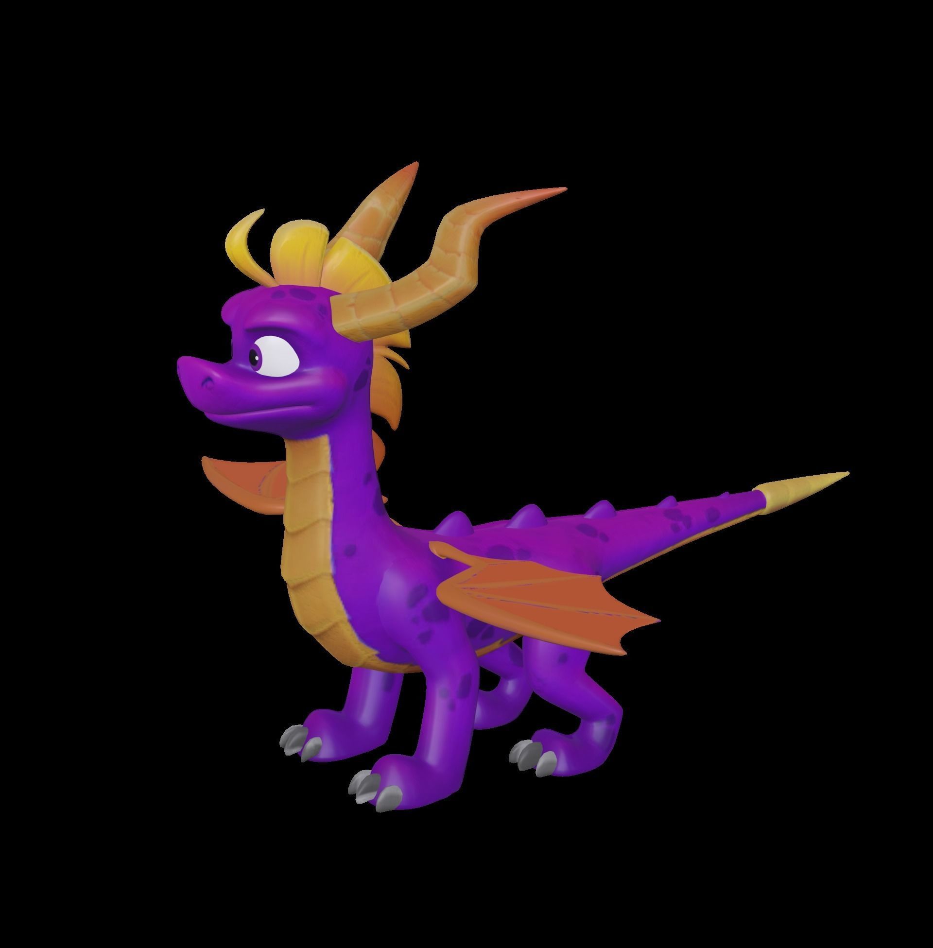 Spyro Dragon Crash on the Run Low-poly 3D model_38