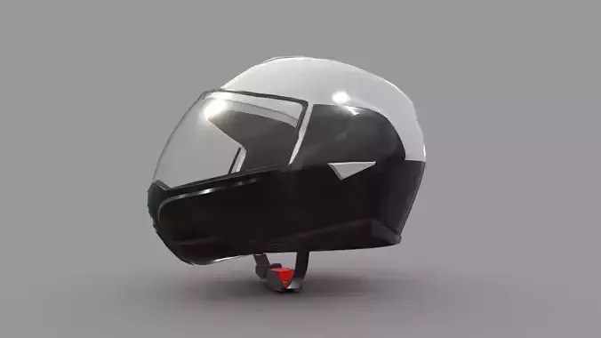 Motorcycle Helmet Low Poly PBR Realistic Low-poly 3D model