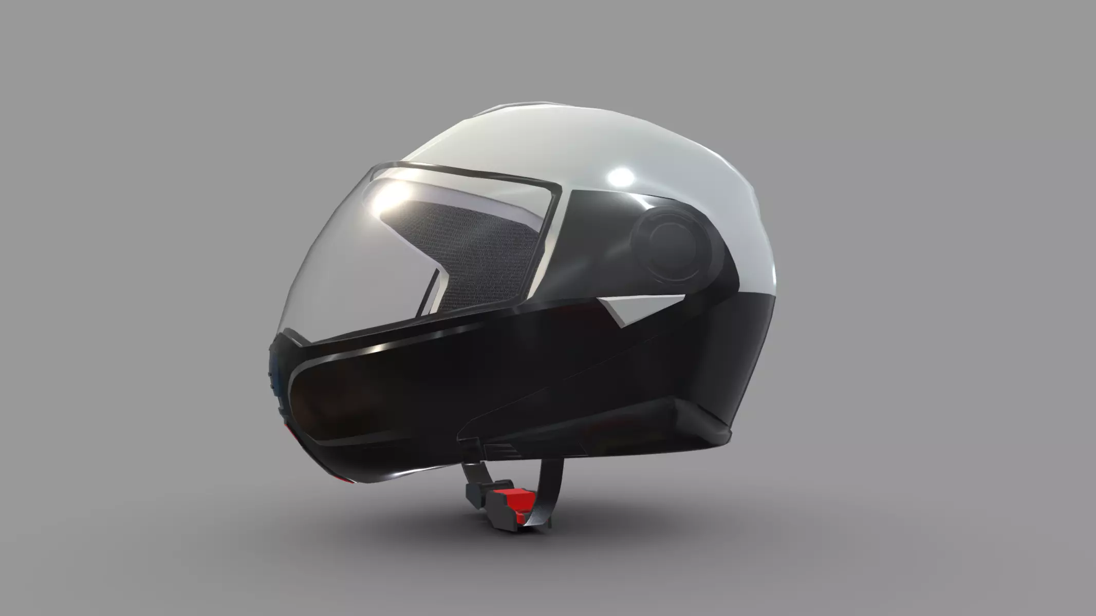 Motorcycle Helmet Low Poly PBR Realistic Low-poly 3D model_0