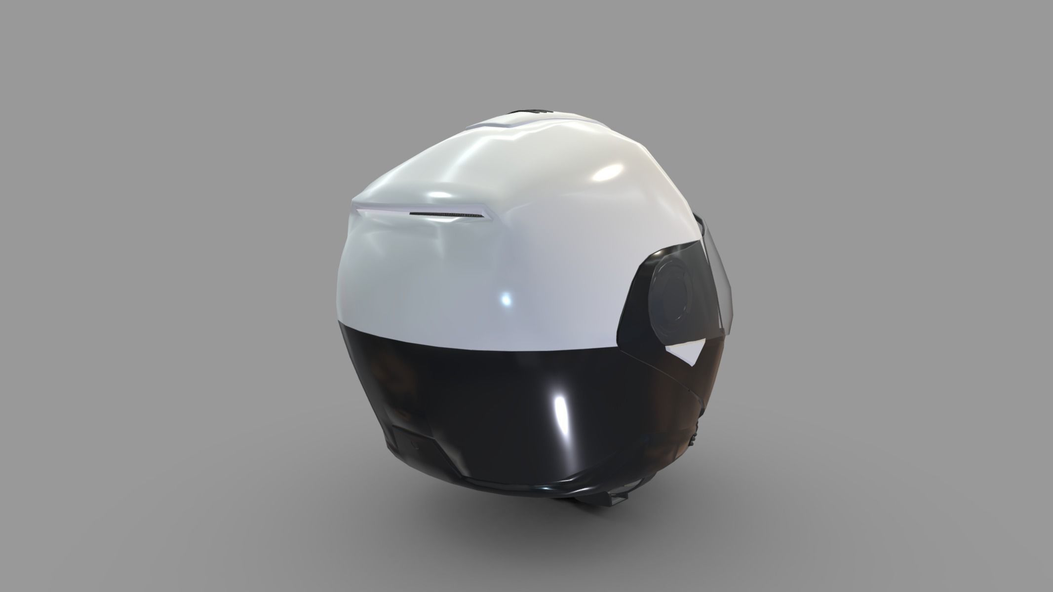 Motorcycle Helmet Low Poly PBR Realistic Low-poly 3D model_3