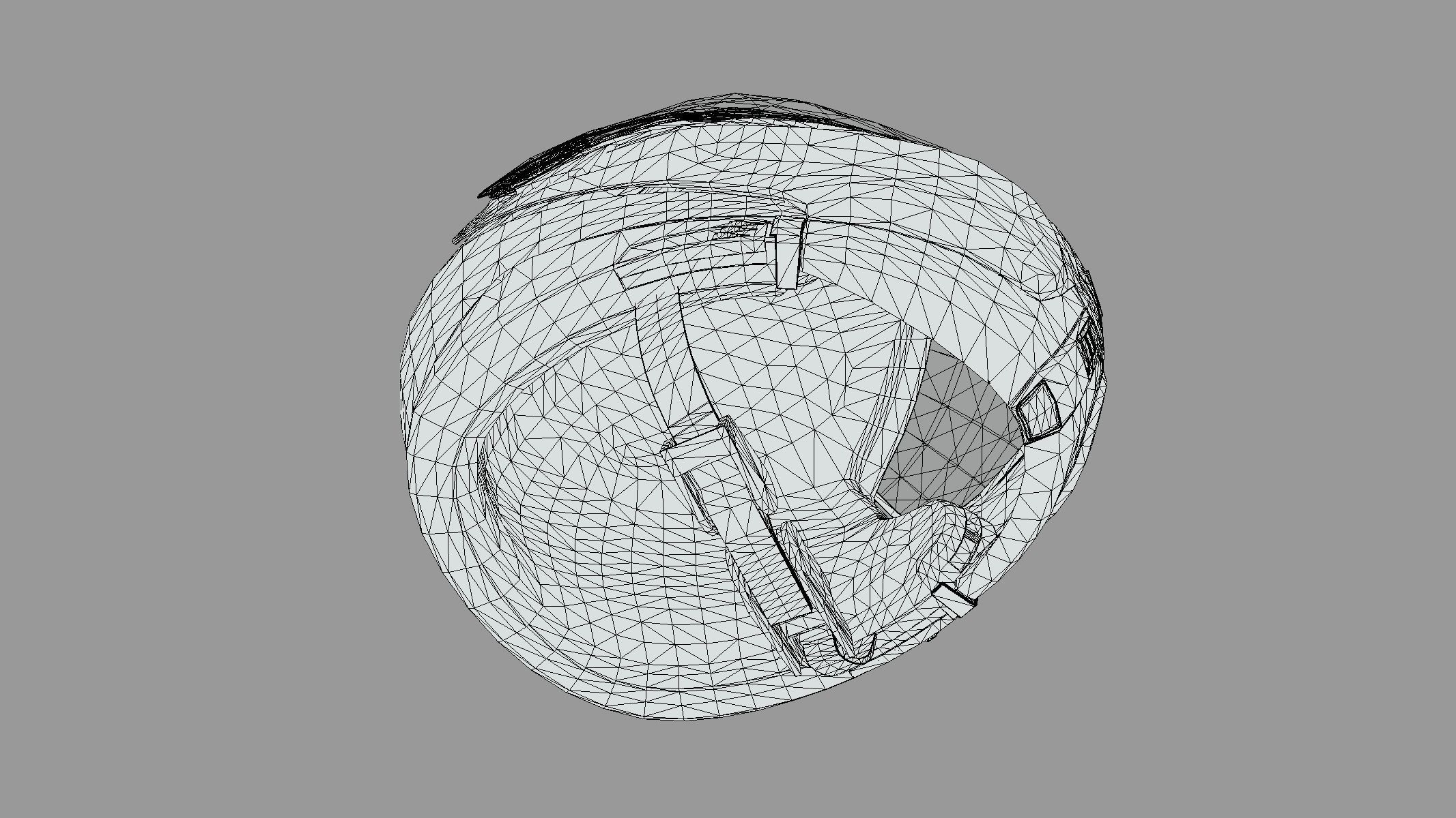 Motorcycle Helmet Low Poly PBR Realistic Low-poly 3D model_8