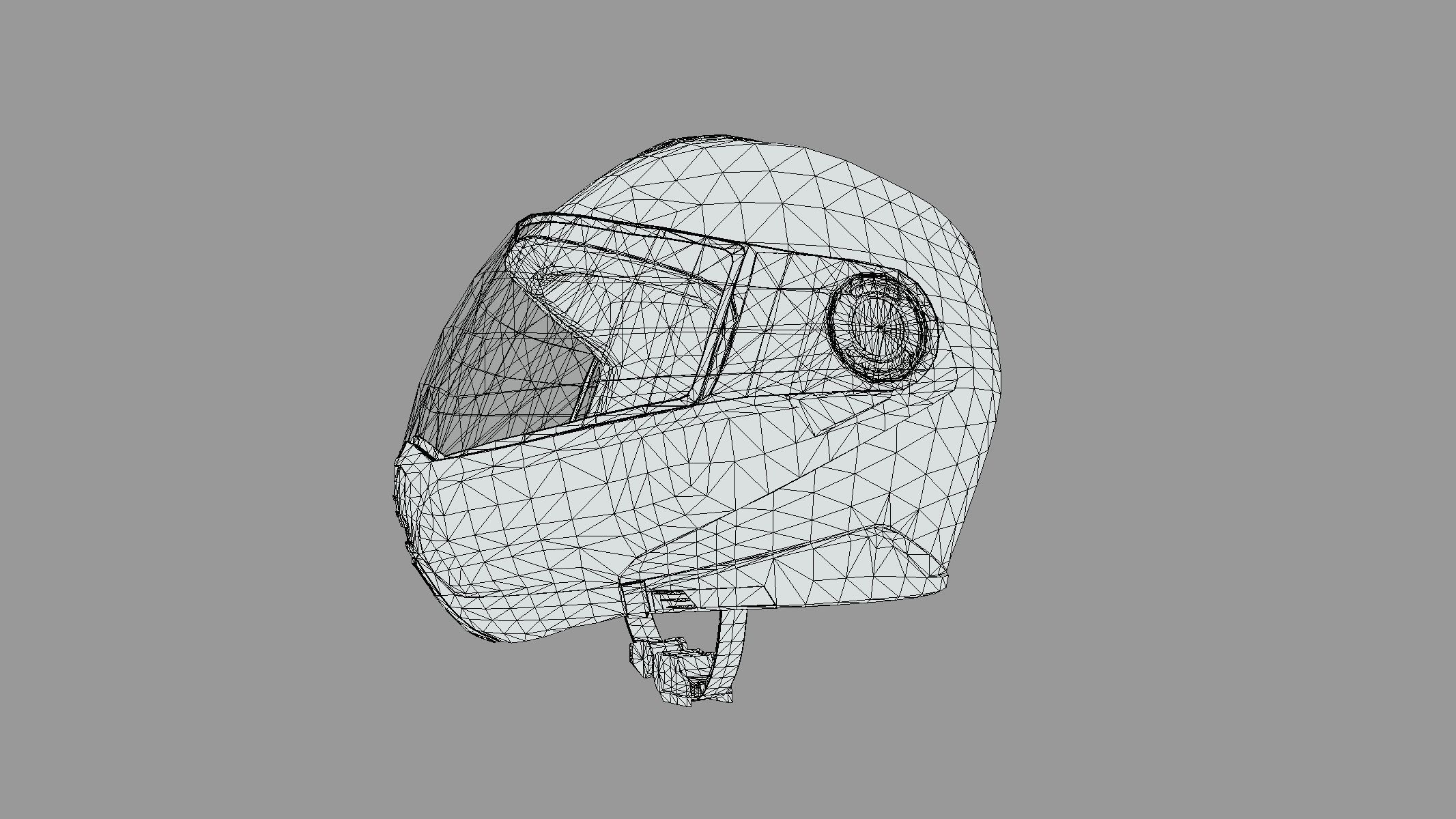 Motorcycle Helmet Low Poly PBR Realistic Low-poly 3D model_1