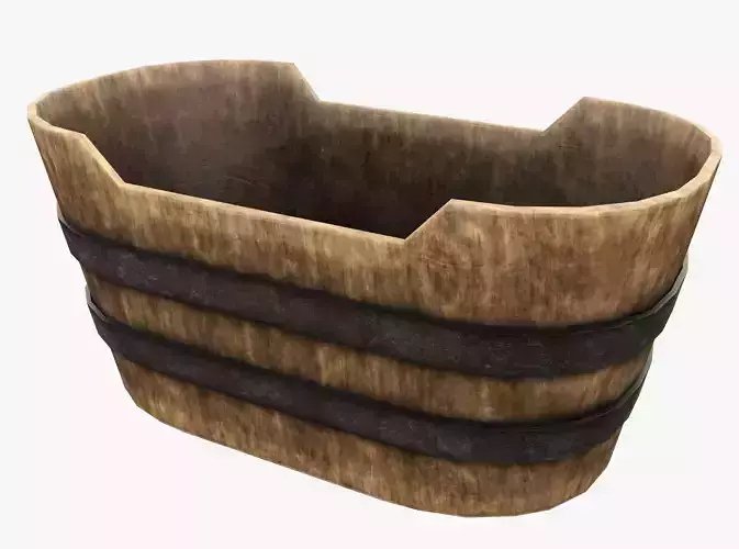 anho de madeira Low-poly 3D model