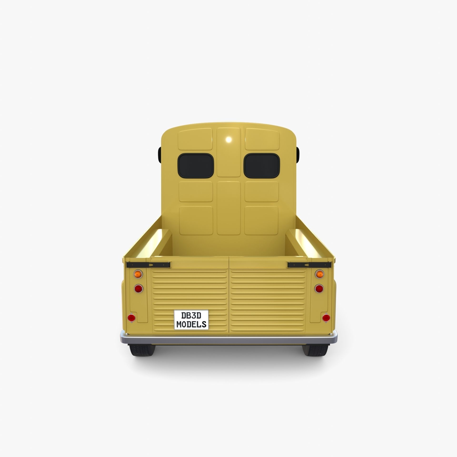 Generic 40s Van Pick Up v3 3D model_4