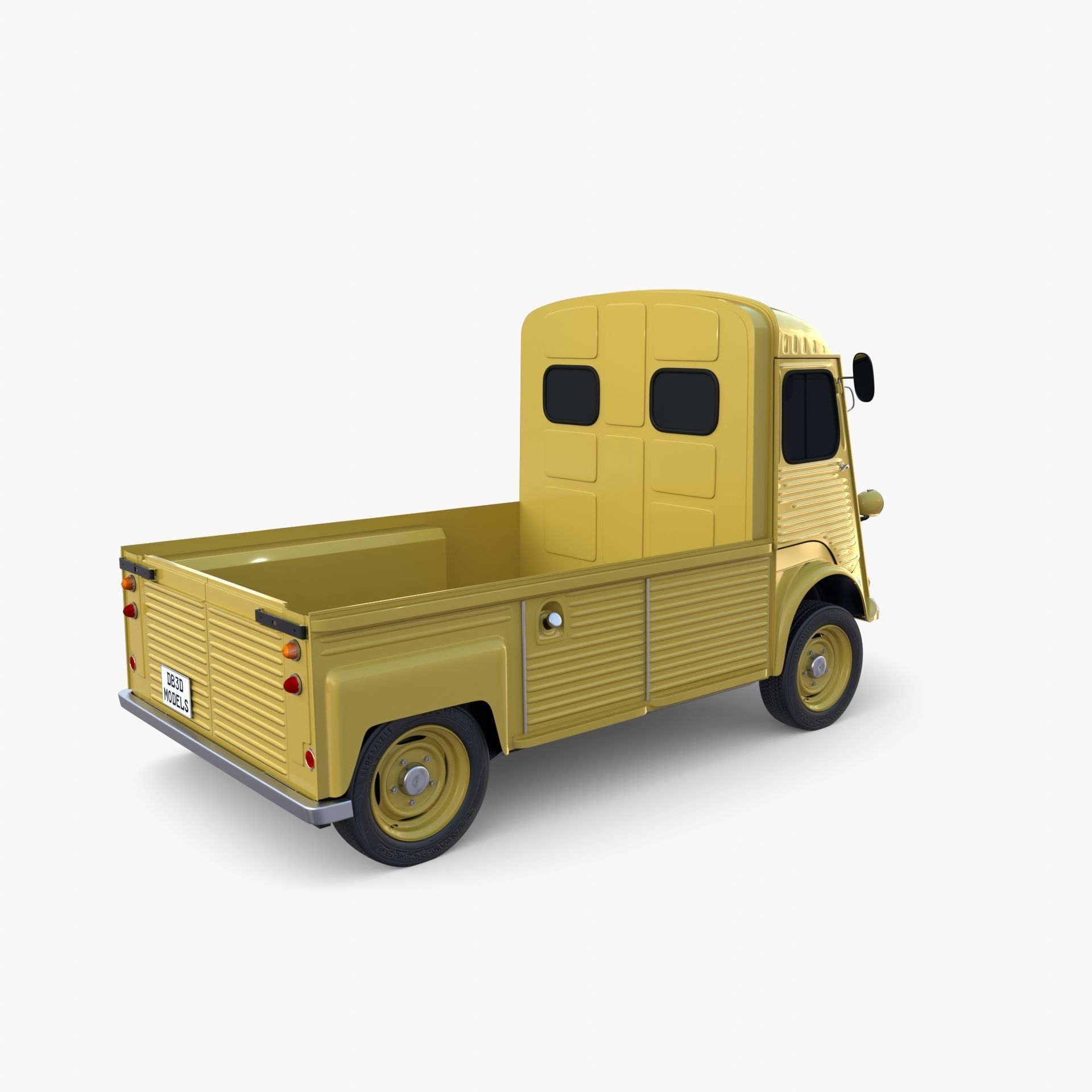 Generic 40s Van Pick Up v3 3D model_5