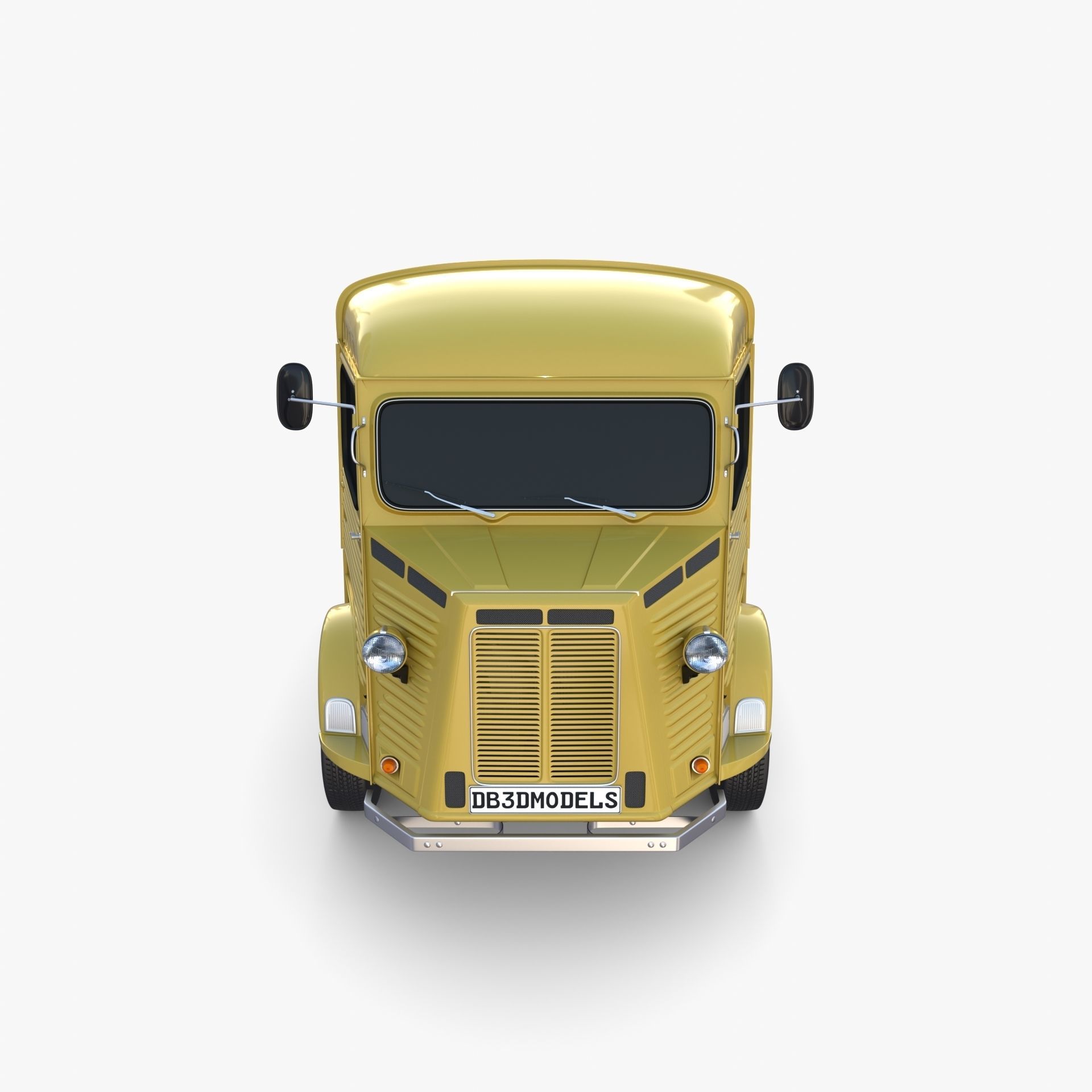 Generic 40s Van Pick Up v3 3D model_6
