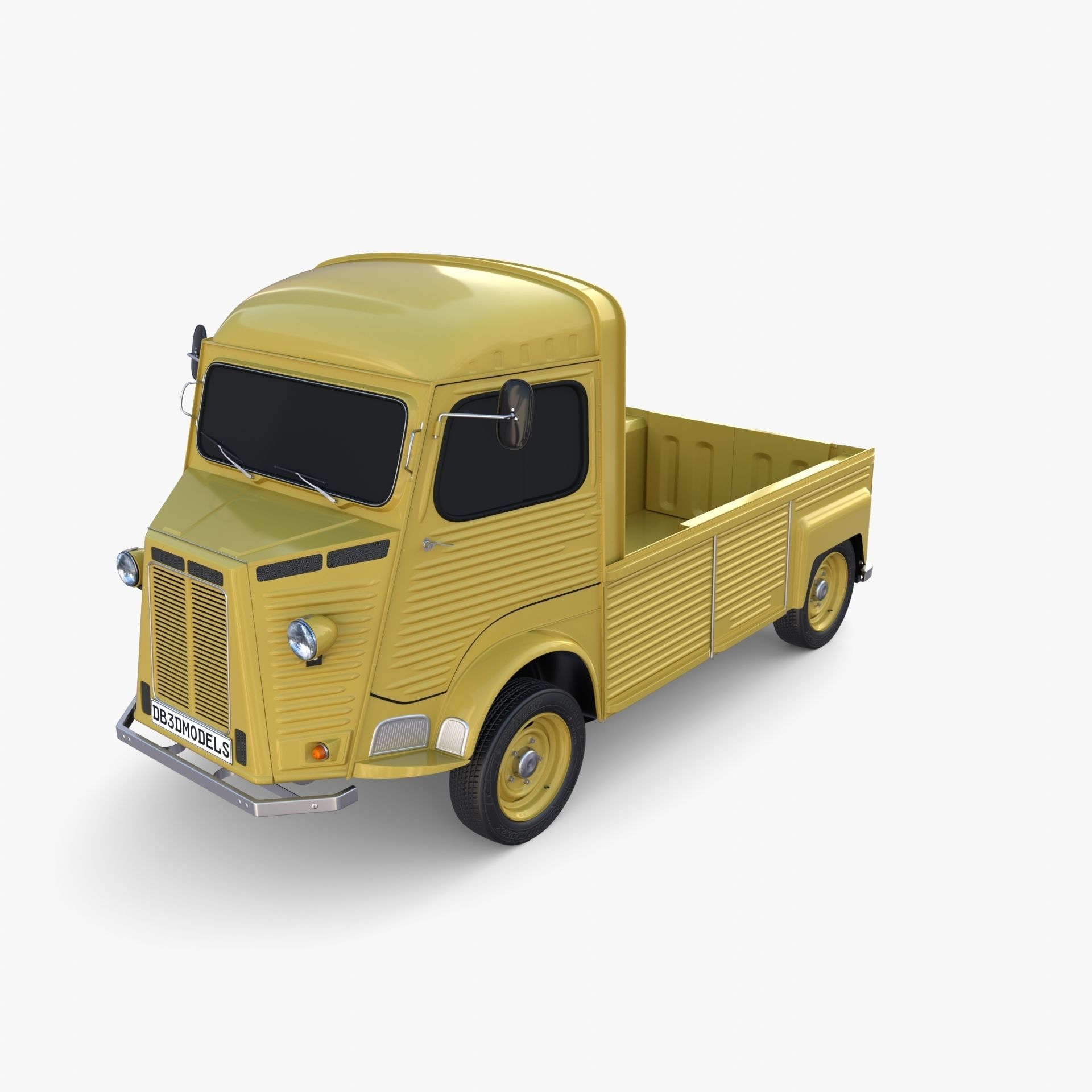 Generic 40s Van Pick Up v3 3D model_7