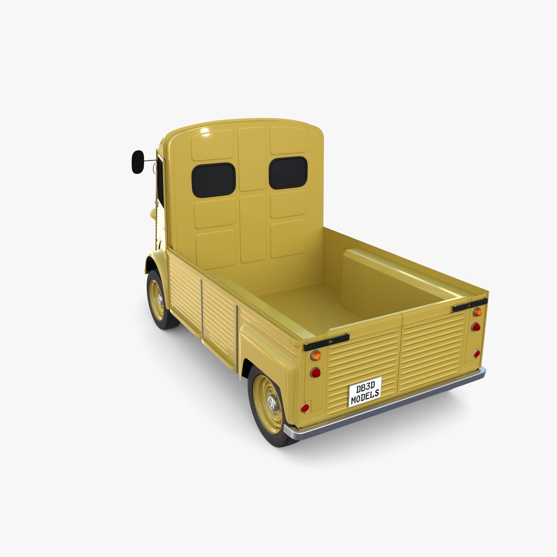 Generic 40s Van Pick Up v3 3D model_8